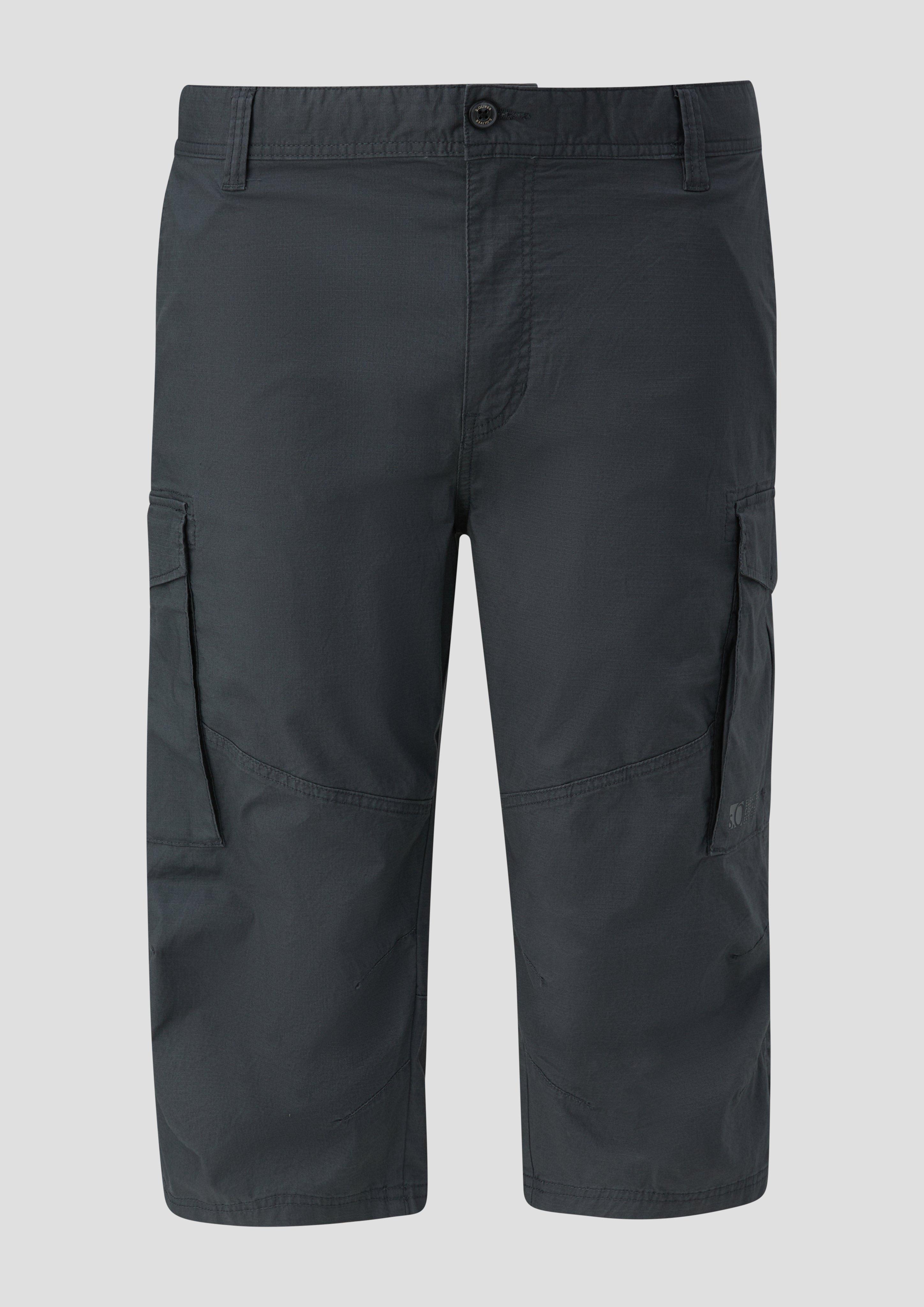 s.Oliver - Relaxed: Cargo-Bermuda aus Baumwollstretch, Herren, grau