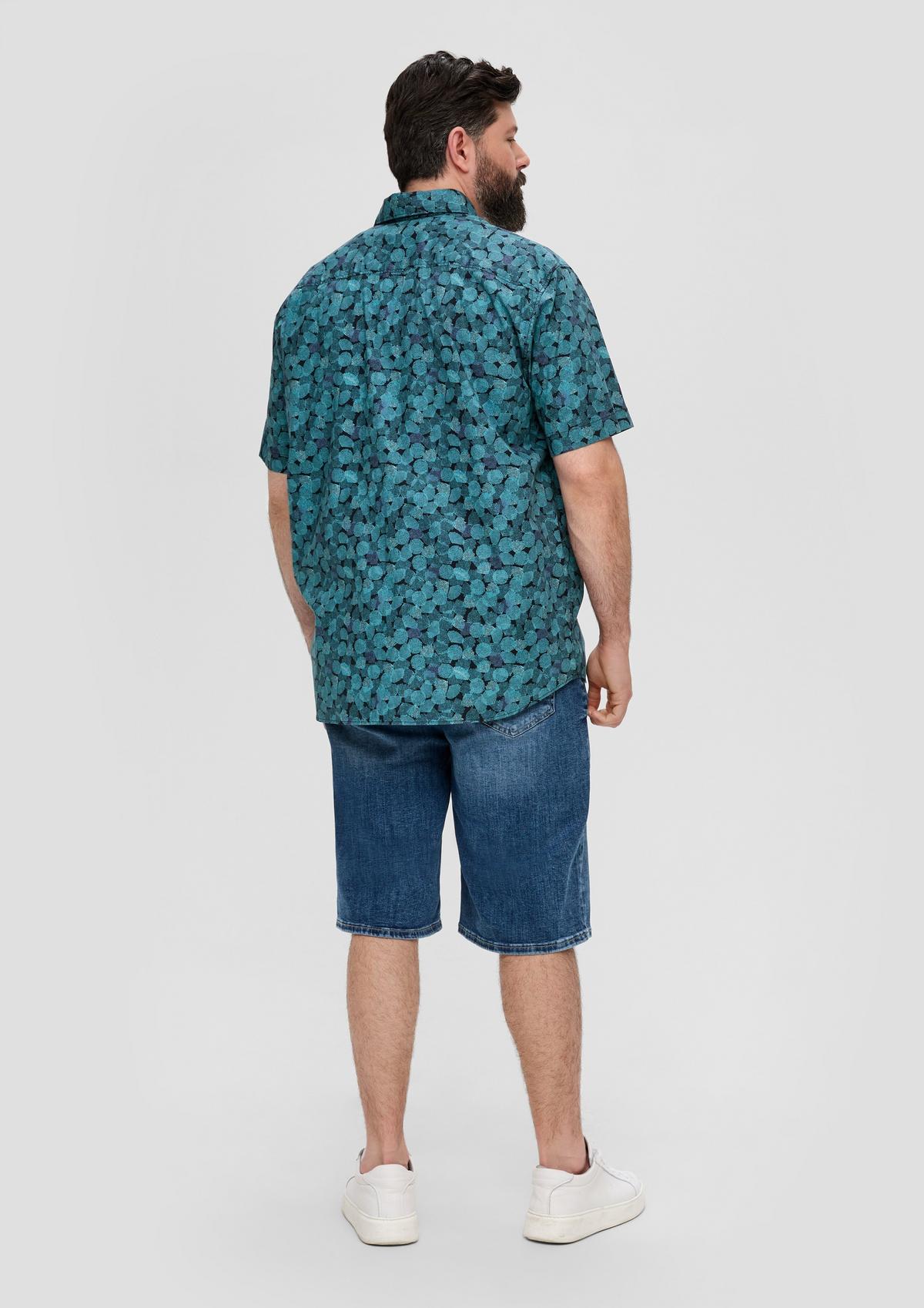 s.Oliver Slim: Kurzarmhemd mit Kentkragen