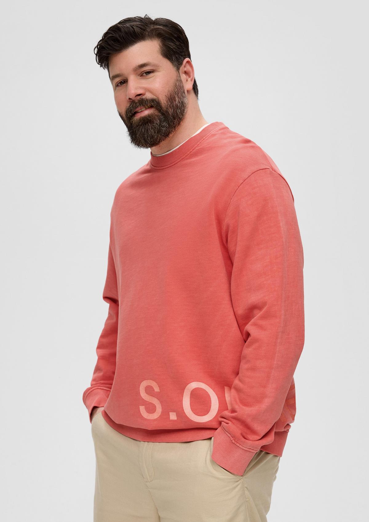 s.Oliver Baumwoll-Sweatshirt mit Logo-Print