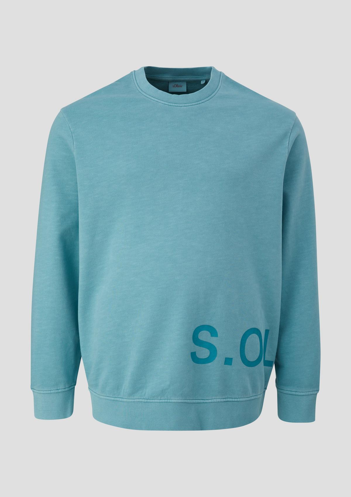 s.Oliver Katoenen sweatshirt met logoprint