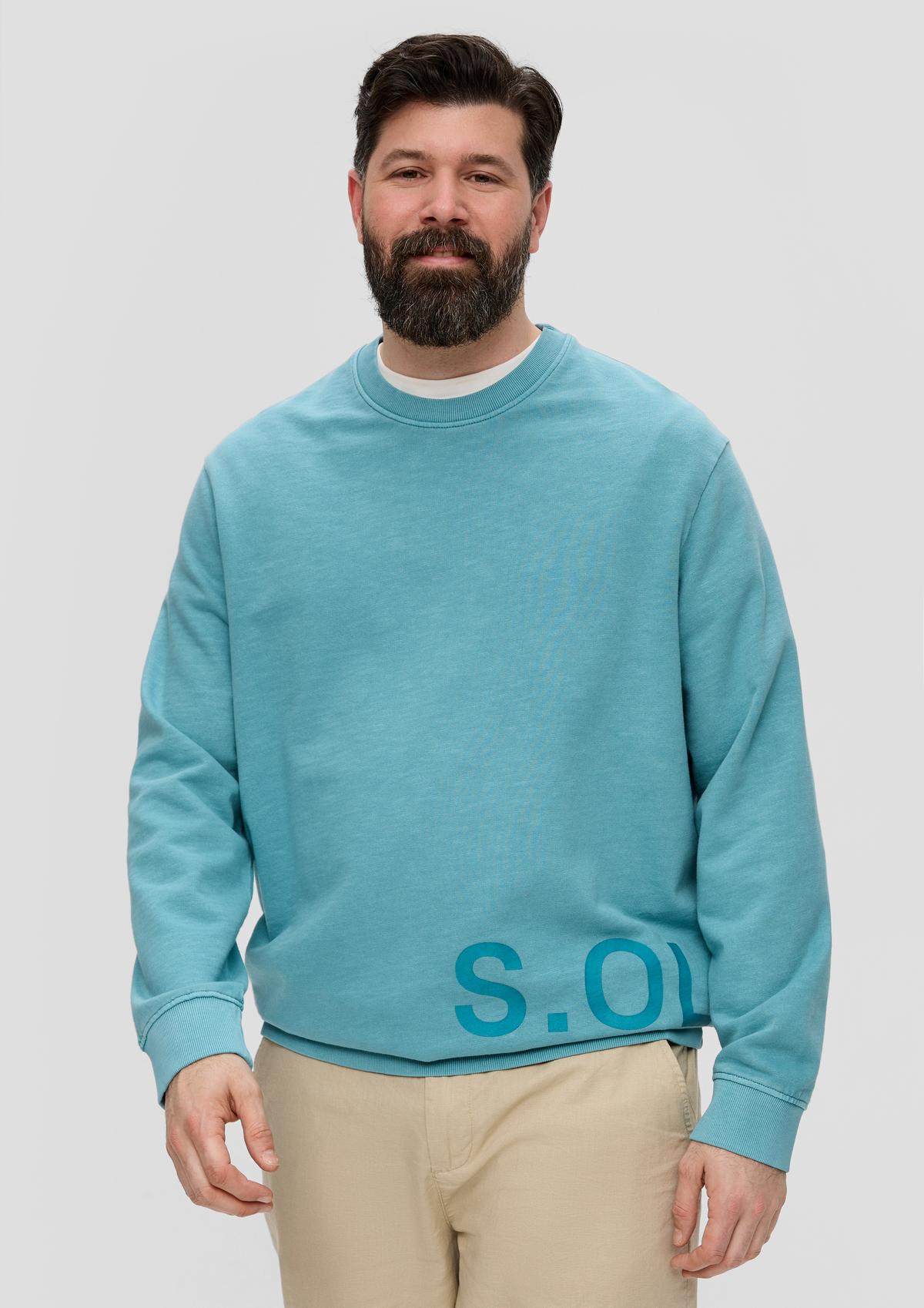 s.Oliver Sweat-shirt en coton à logo imprimé