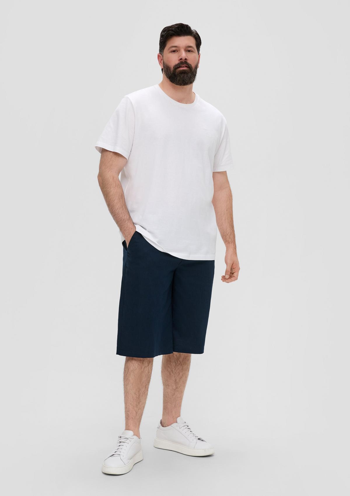 s.Oliver Relaxed fit: Bermuda shorts in blended linen