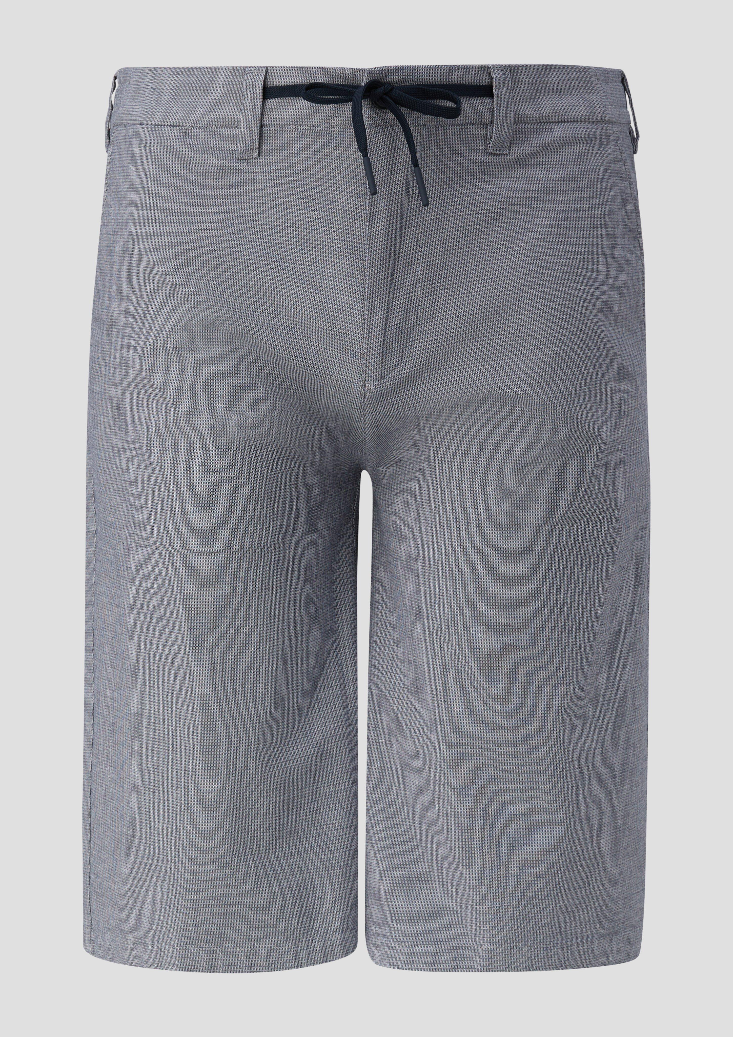 s.Oliver - Relaxed: Bermuda aus Baumwollstretch mit Tunnelzug, Herren, blau