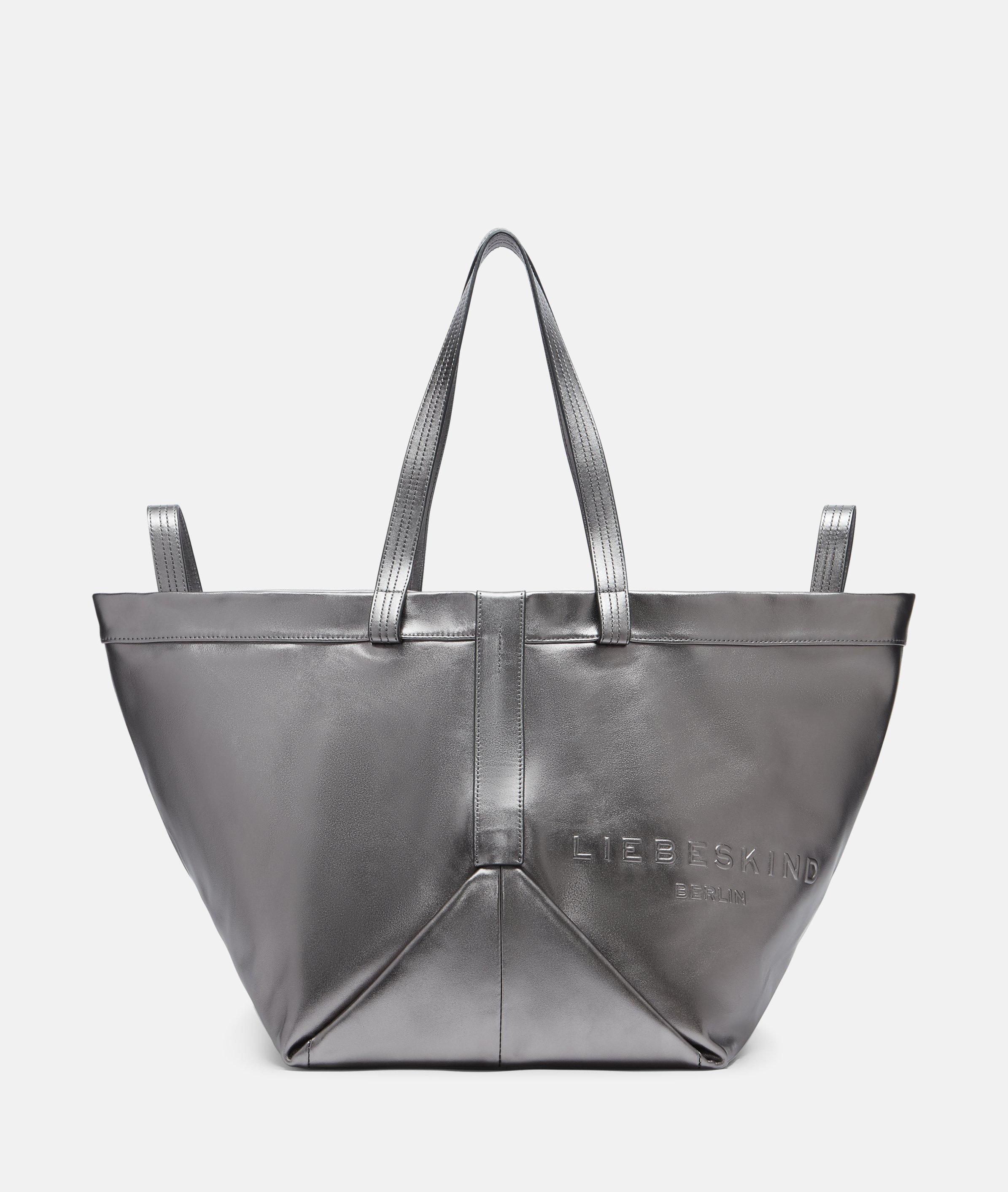 Liebeskind Berlin - Großer Shopper in Metallic-Optik -  silber