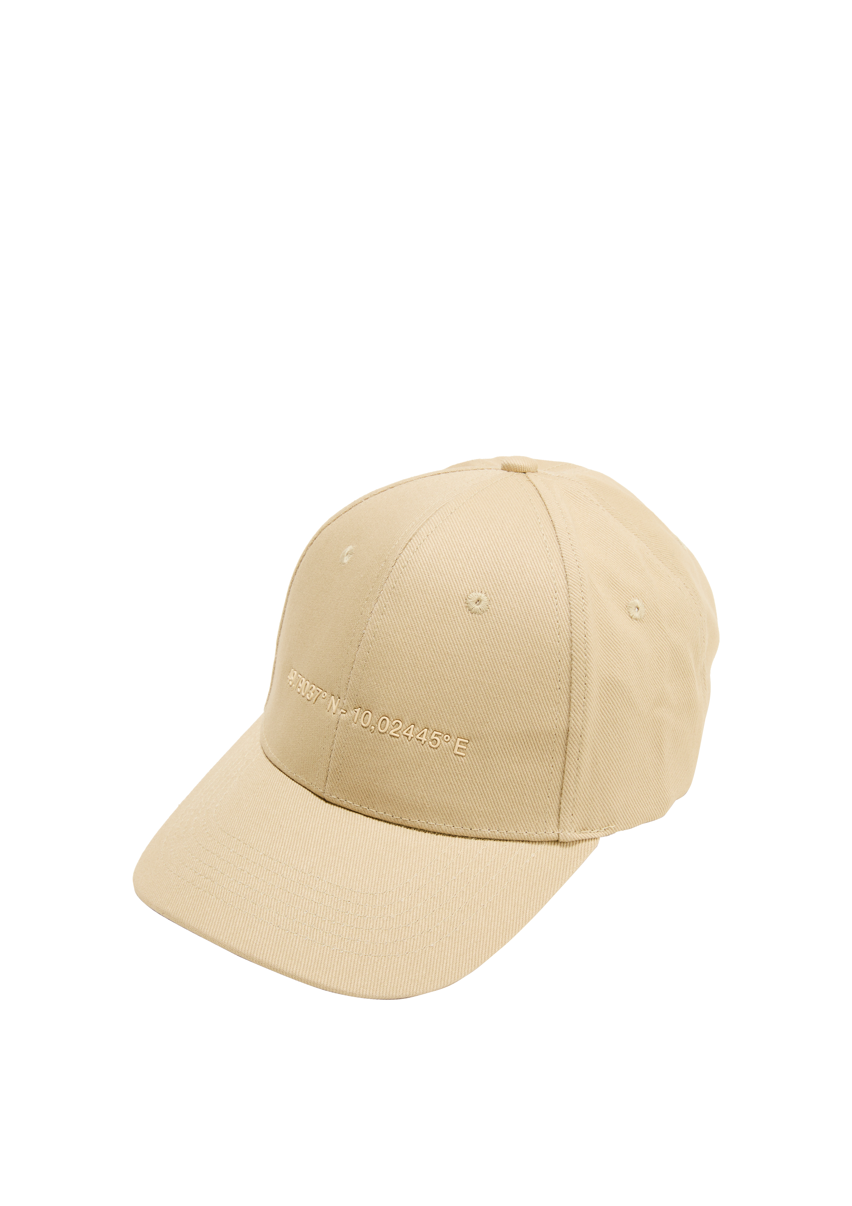 QS - Kappe mit Koordinaten-Stickerei, Damen, Beige