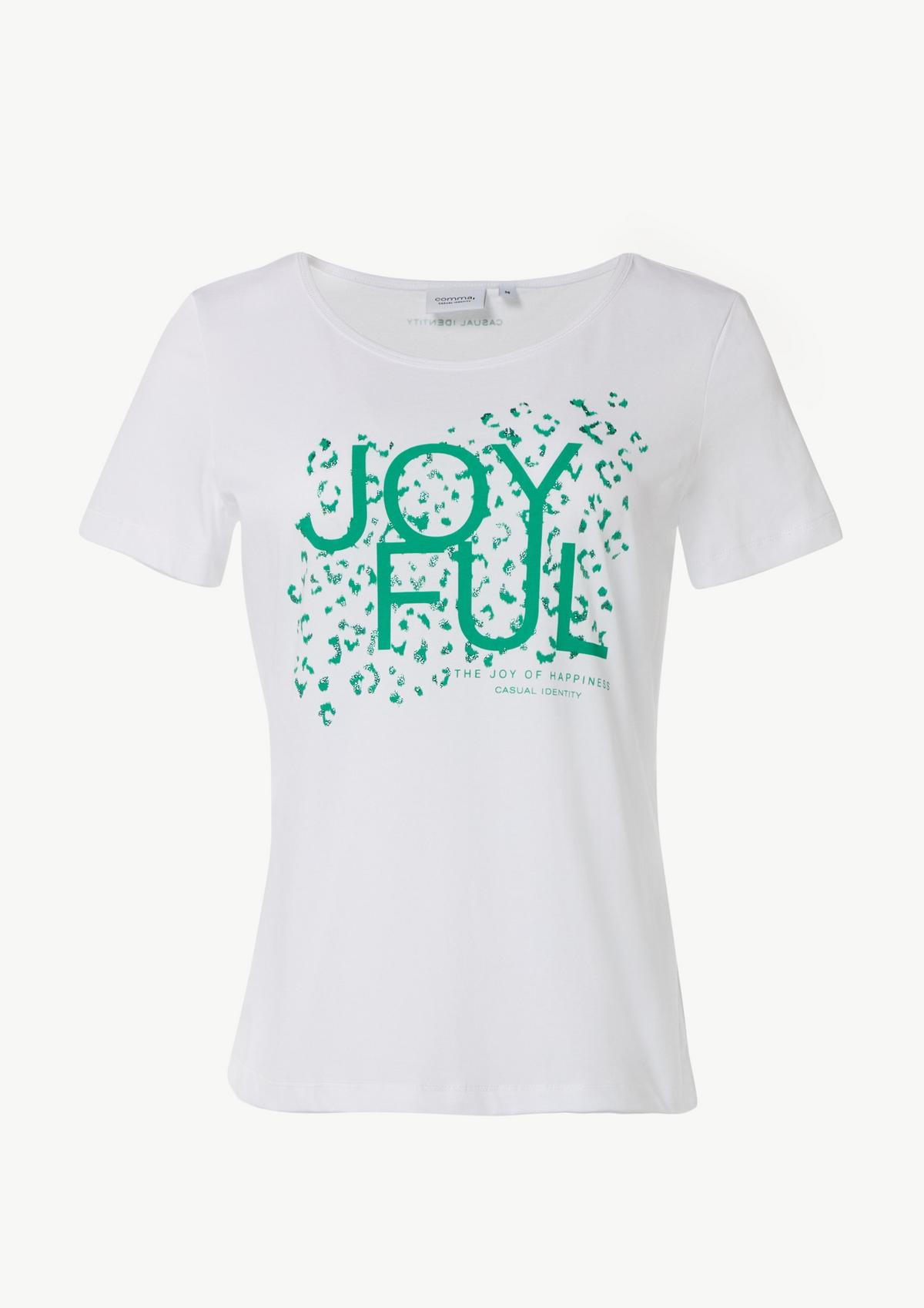 comma T-Shirt mit Front- und Logoprint