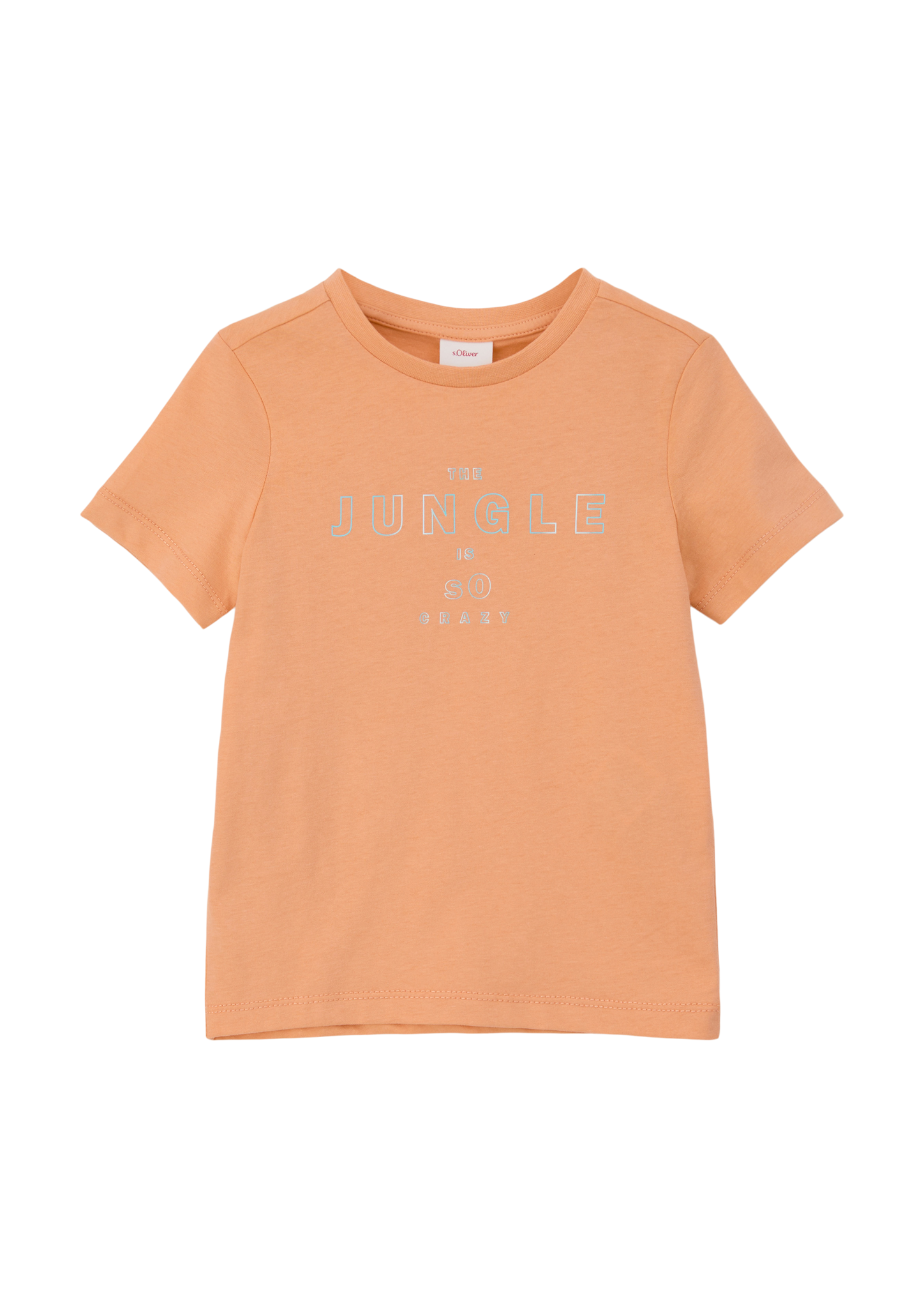 s.Oliver - T-Shirt mit Schriftprint, Kinder, Orange