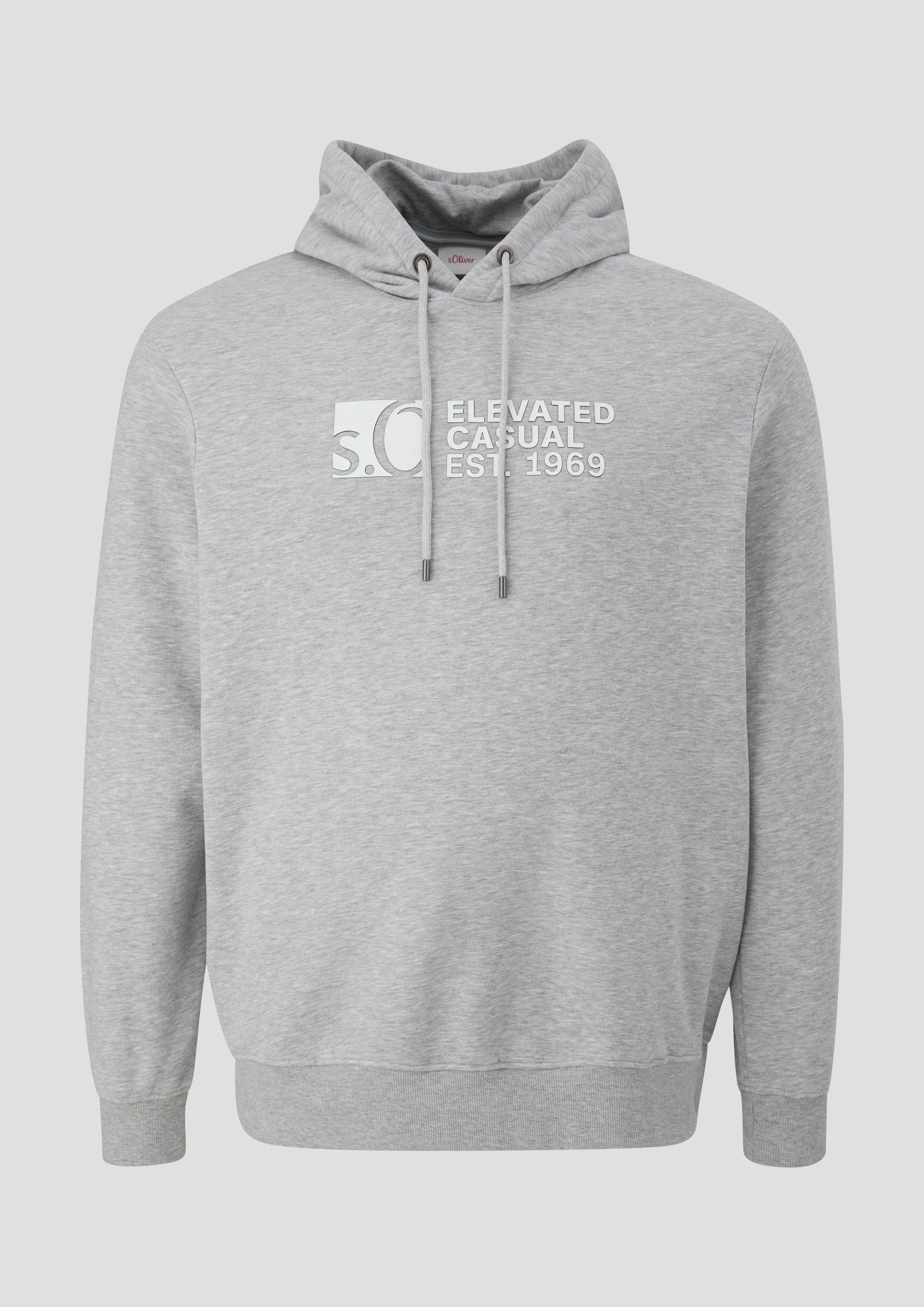 s.Oliver - Sweatshirt mit Kapuze, Herren, grau