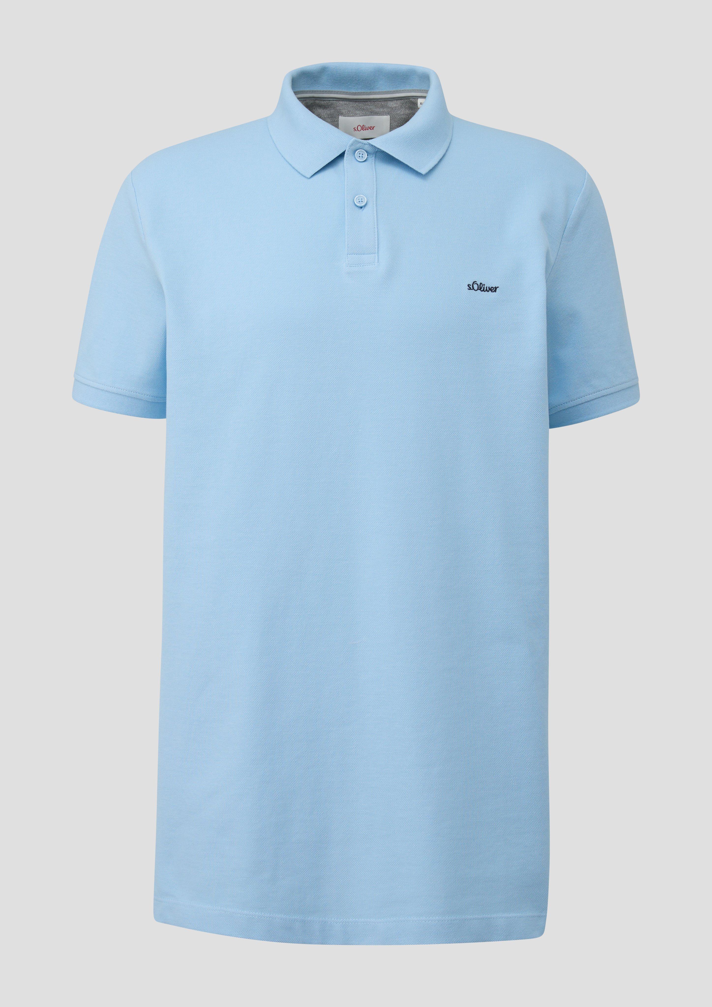 s.Oliver - Poloshirt mit Piquéstruktur, Herren, blau