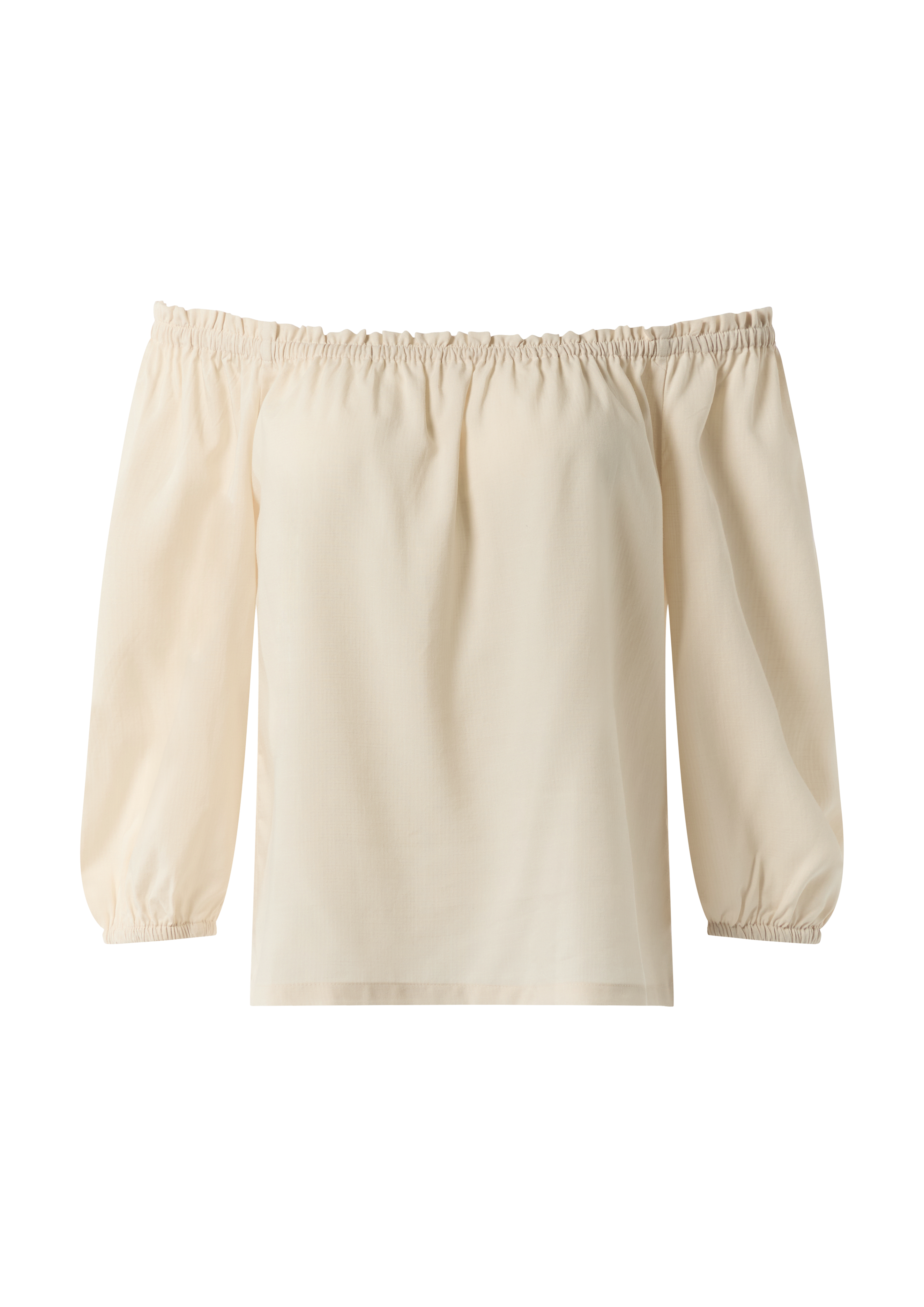 Elasticated off-the-shoulder blouse in a lyocell blend