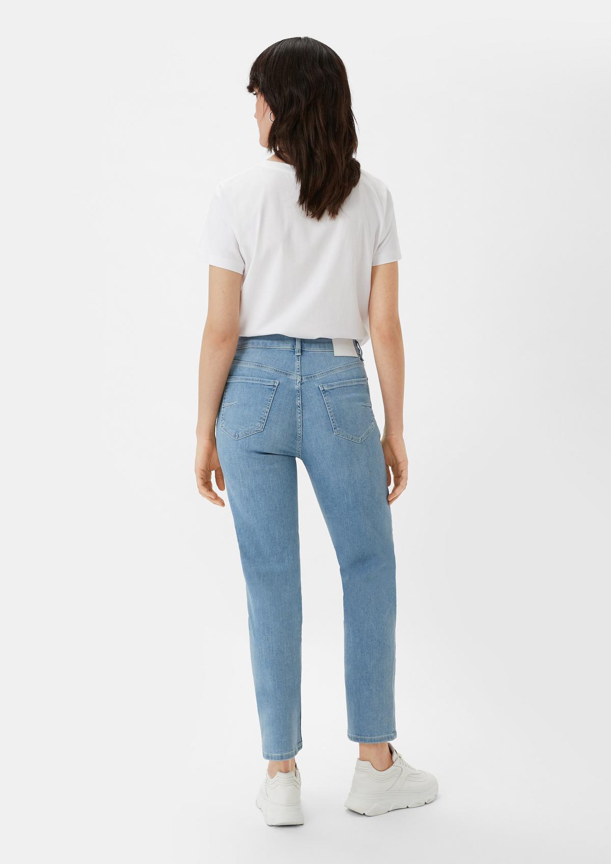 comma Straight Leg-Jeans mit hohem Bund