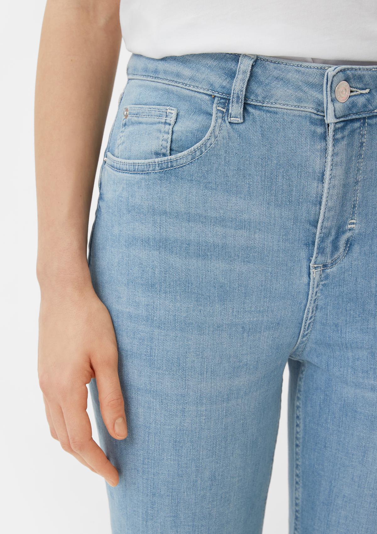 comma Straight Leg-Jeans mit hohem Bund