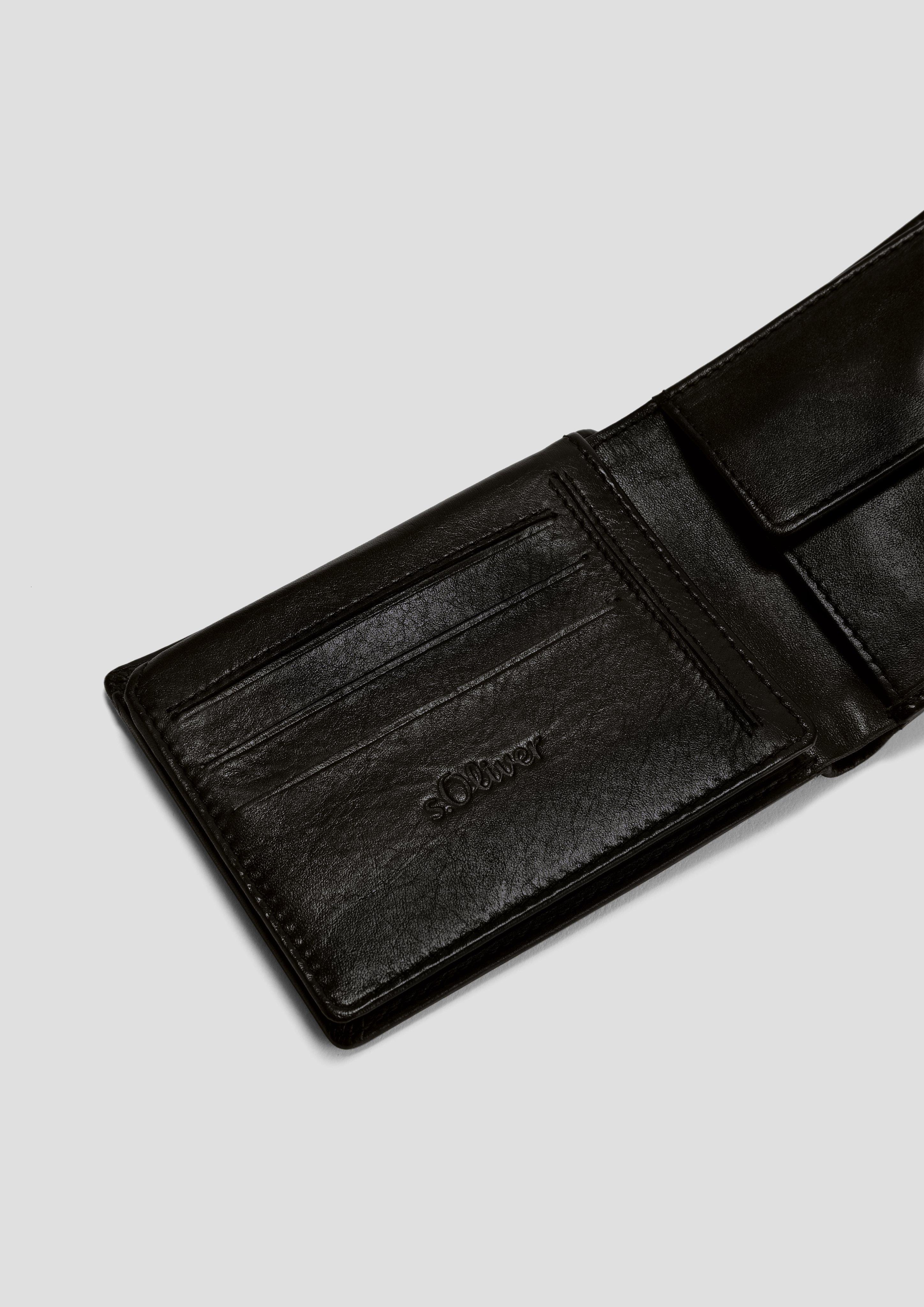 s.Oliver Kompaktes Portemonnaie aus Leder