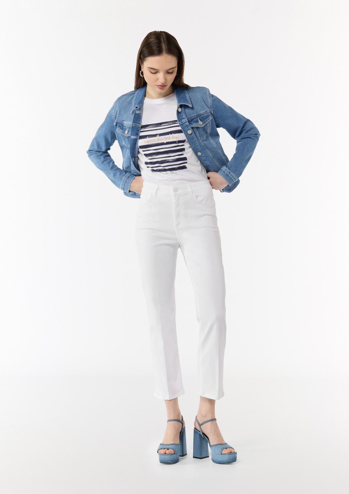 comma Regular fit: cropped jeans with a flared leg