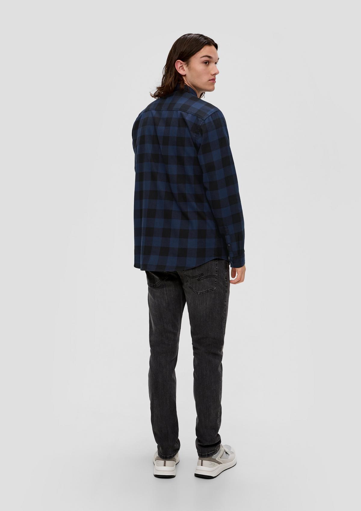 s.Oliver Twill shirt with a check pattern
