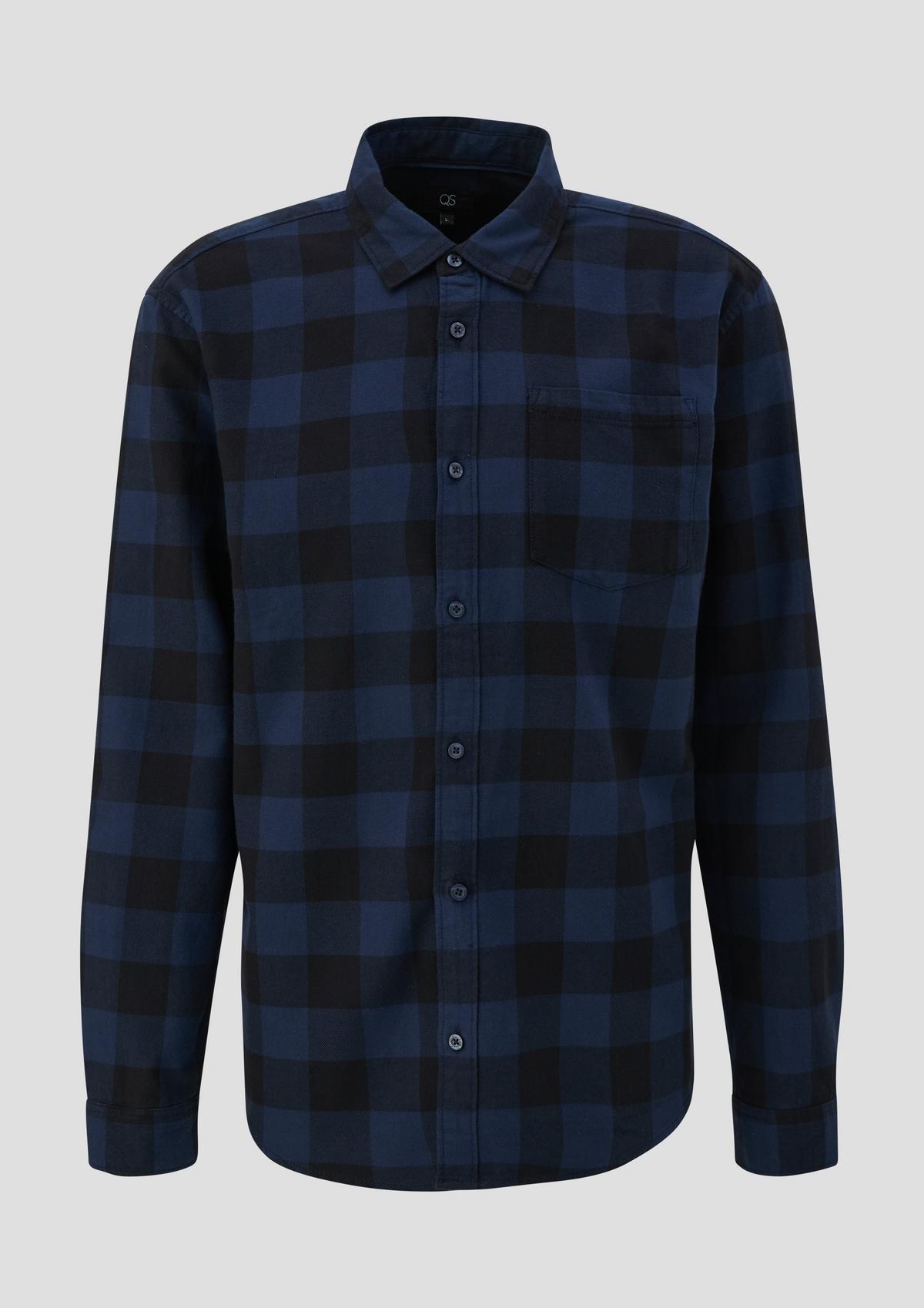 s.Oliver Twill shirt with a check pattern