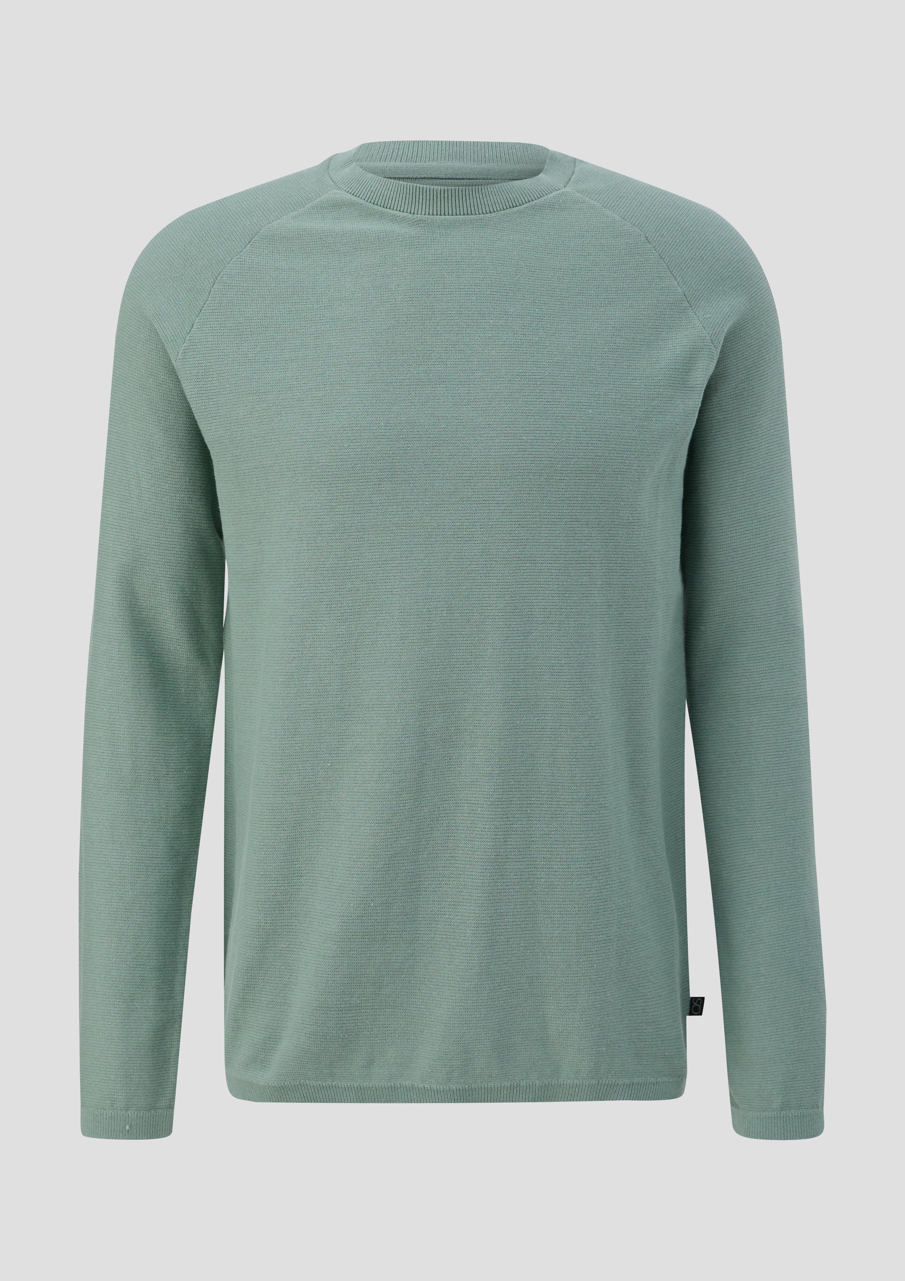 QS - Feinstrickpullover im Slim Fit, Herren, grün