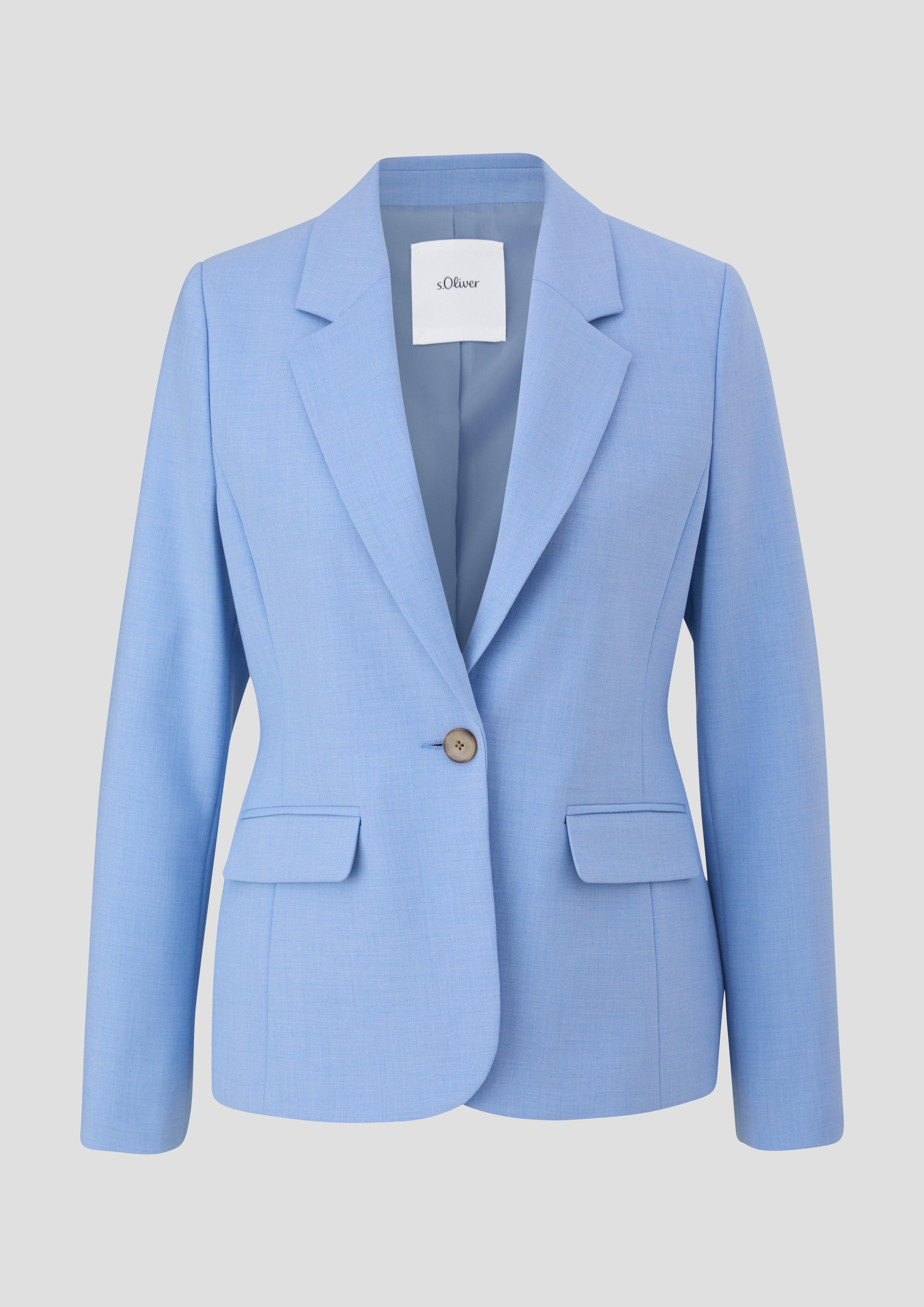 s.Oliver - Blazer aus Viskosemix, Damen, blau