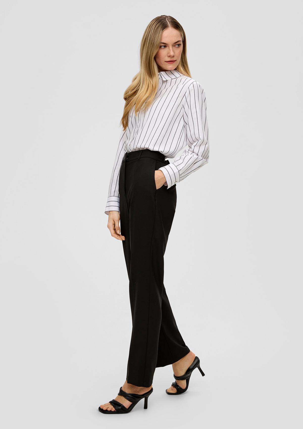 ZIGGY CHEN Velvet Front Pleats Trousers Black _ FASCINATE