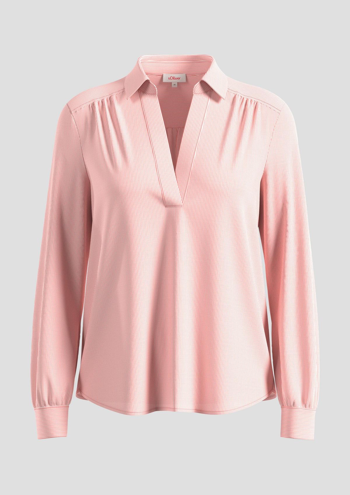 s.Oliver Shirt blouse in a cotton viscose blend
