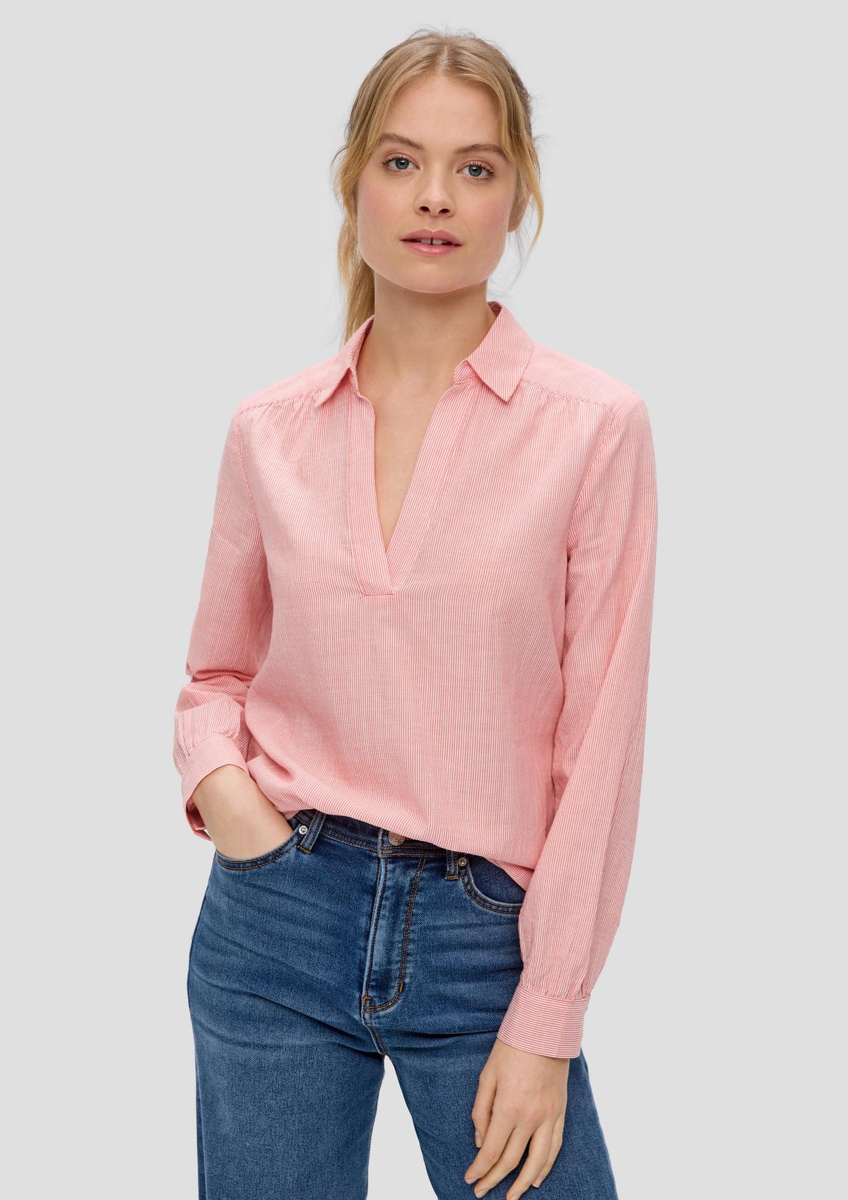 Shirt blouse in a cotton viscose blend