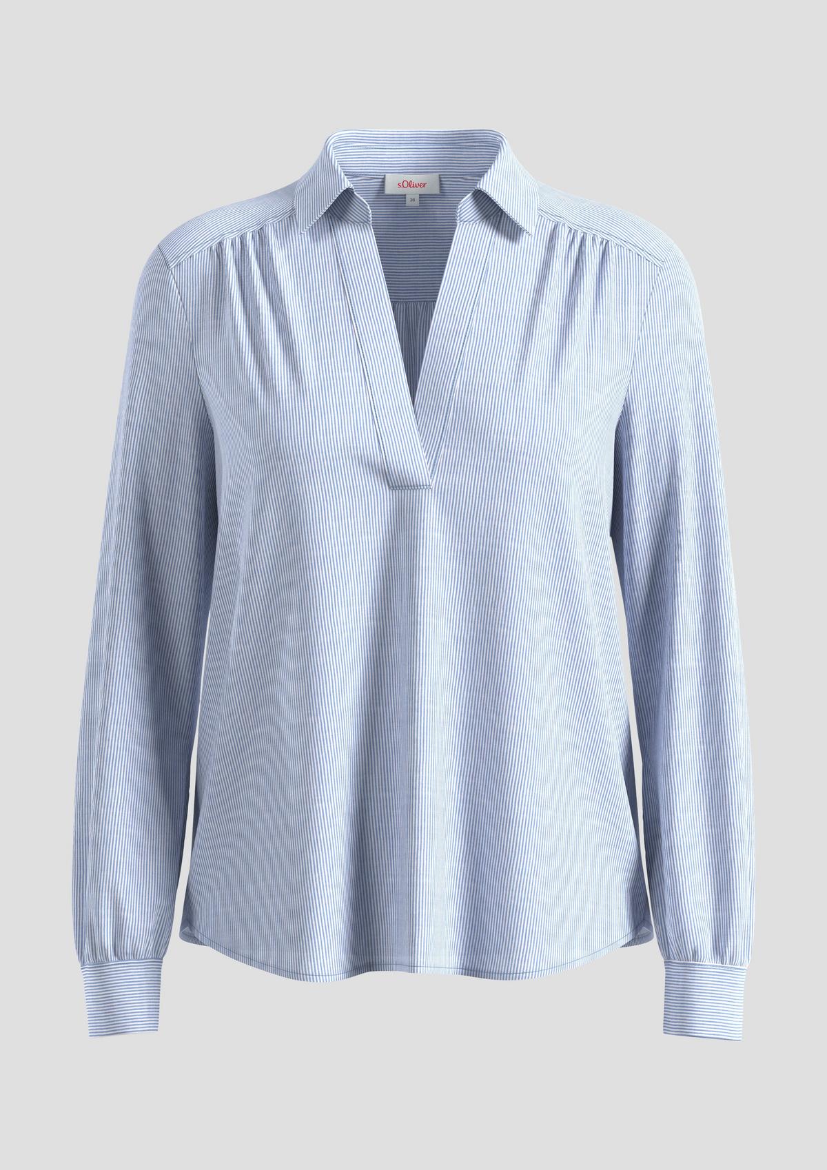 s.Oliver Shirt blouse in a cotton viscose blend