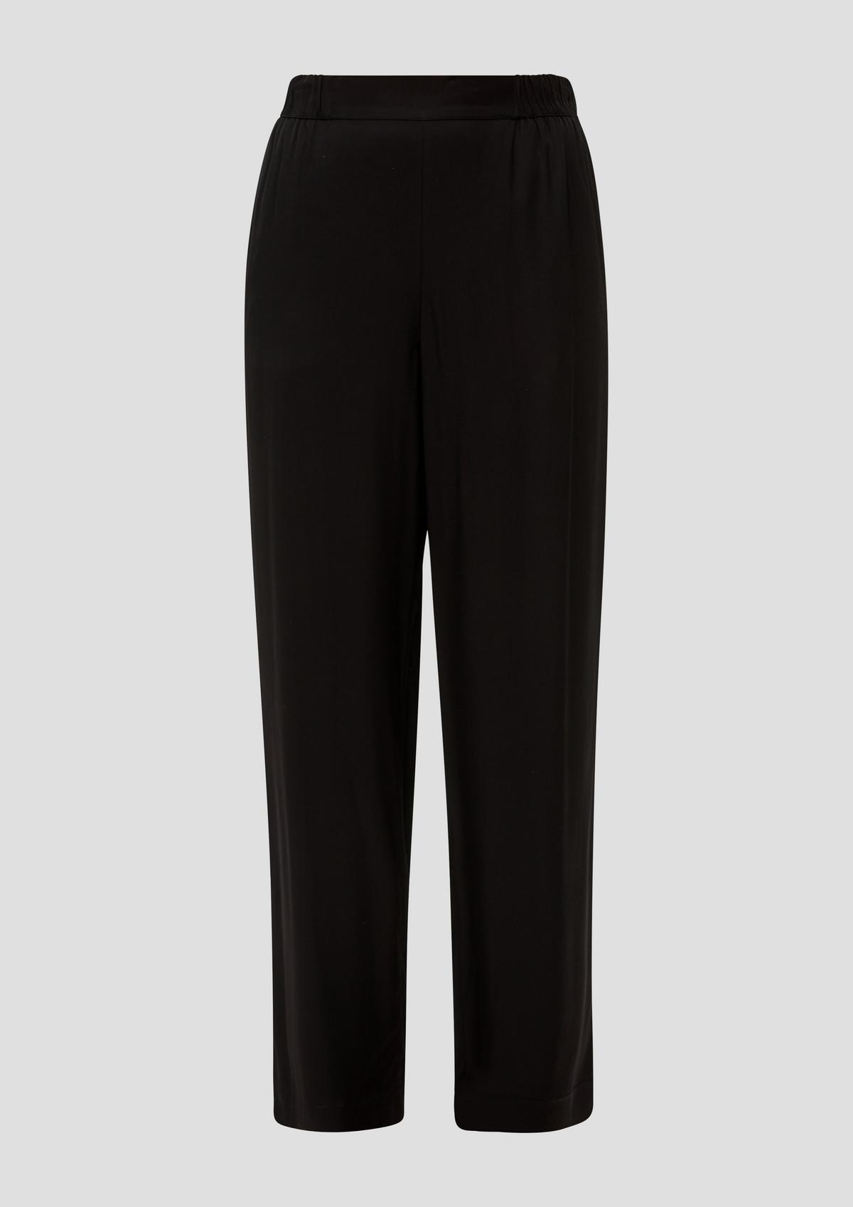 s.Oliver Wide-leg viscose twill trousers