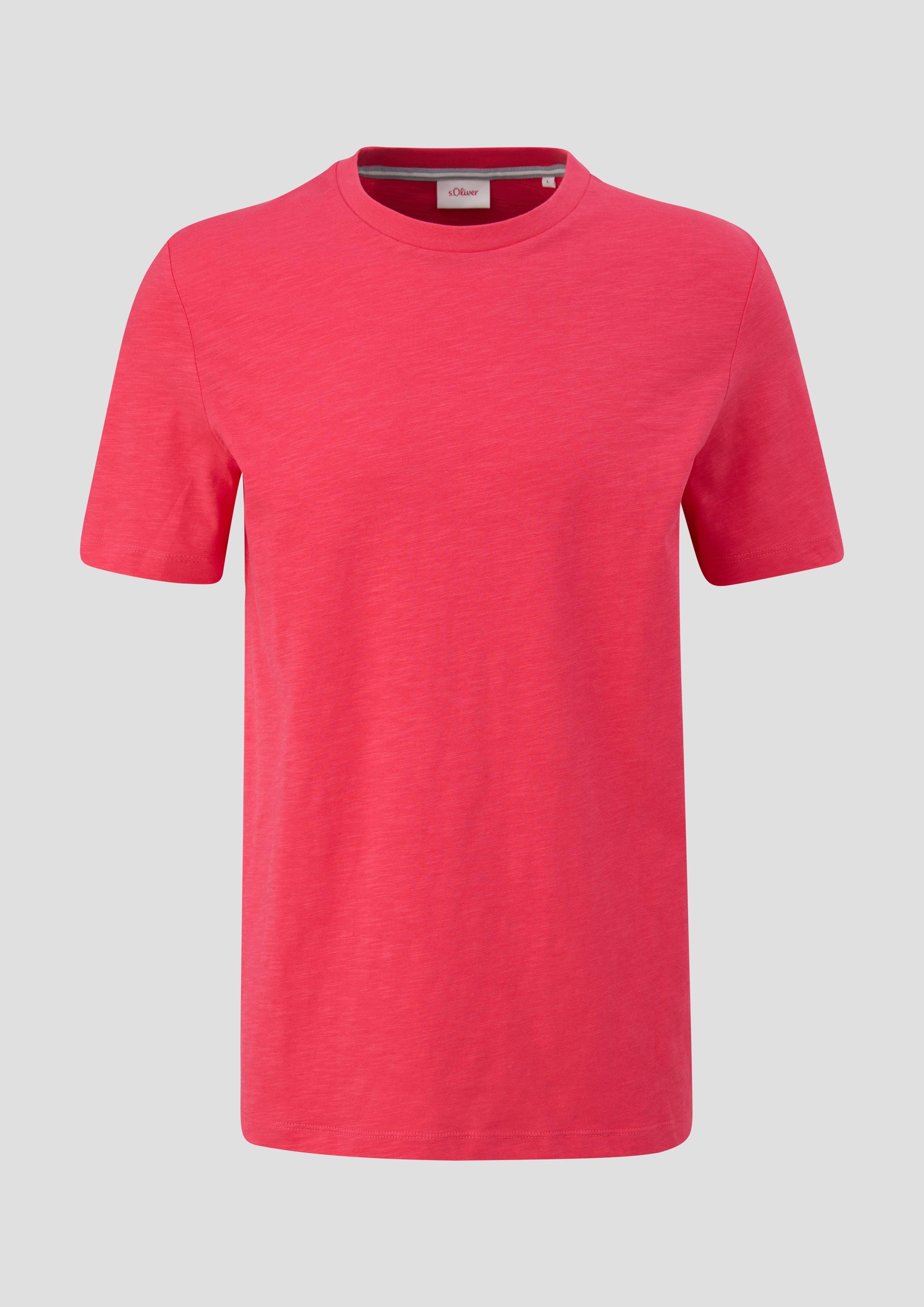 s.Oliver - T-Shirt mit Crew Neck, Herren, rot