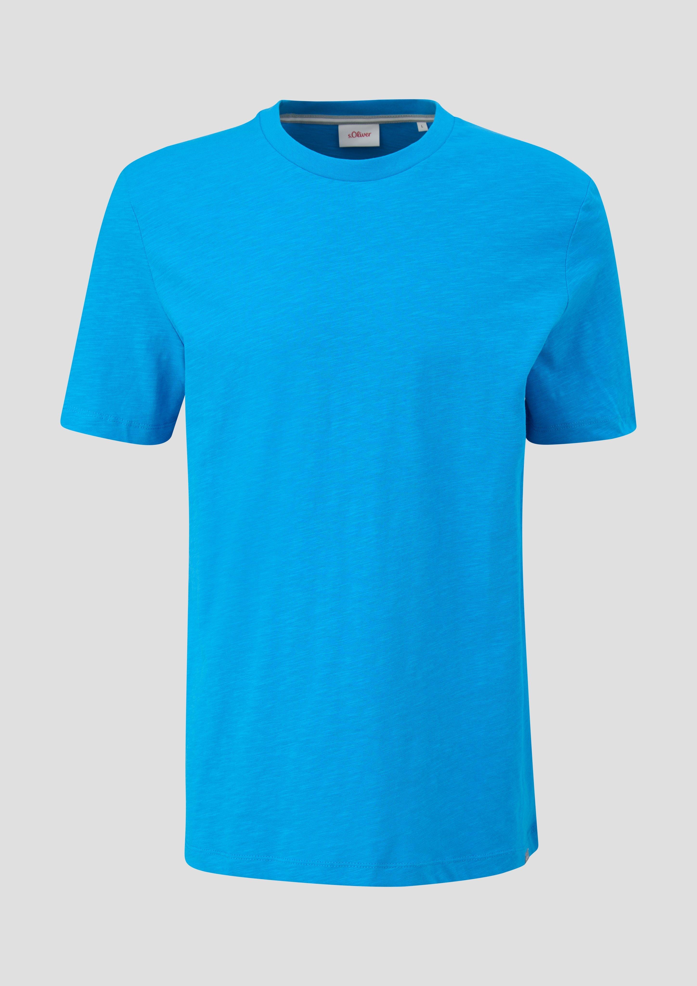 s.Oliver - T-Shirt mit Crew Neck, Herren, blau