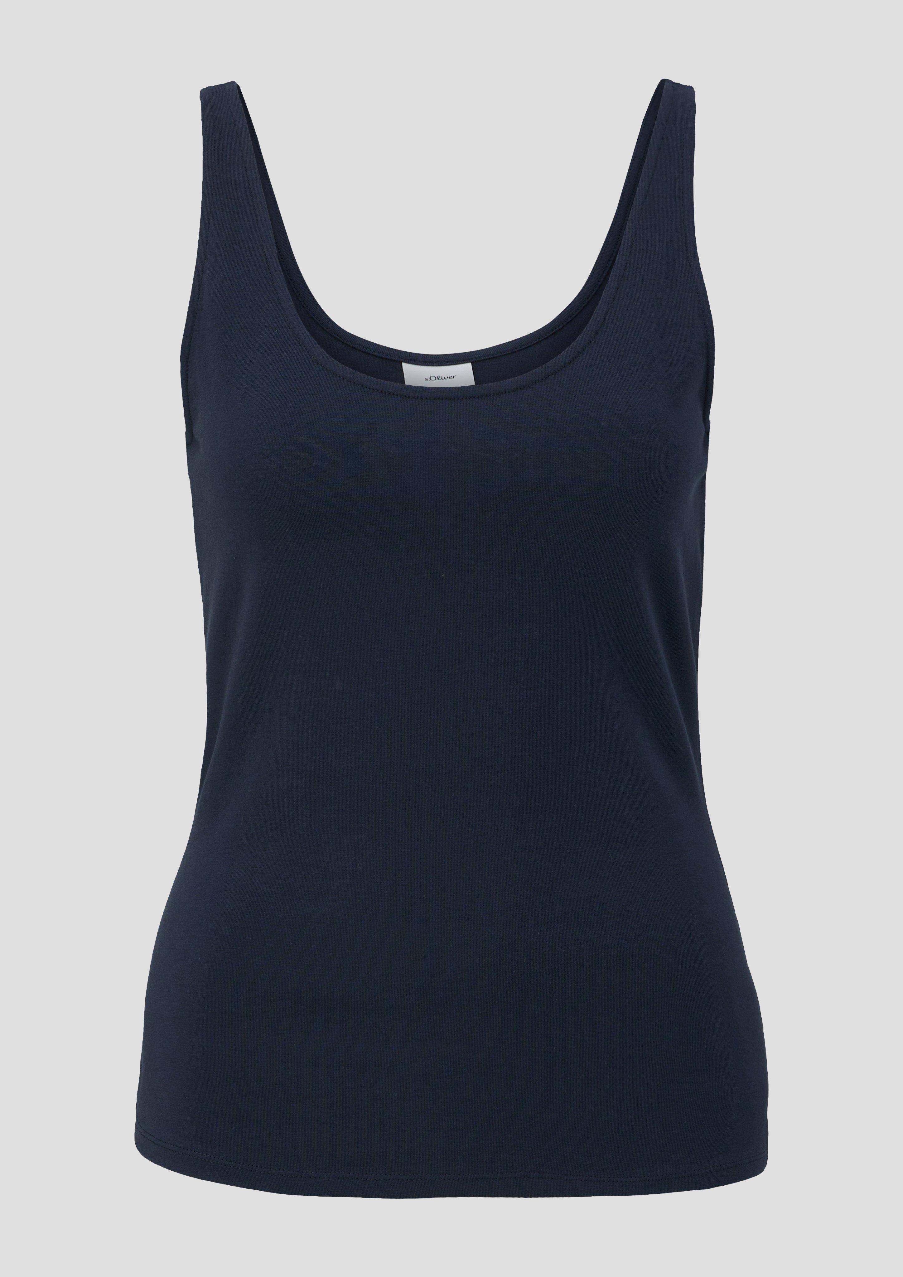 s.Oliver - Top mit U-Ausschnitt, Damen, blau