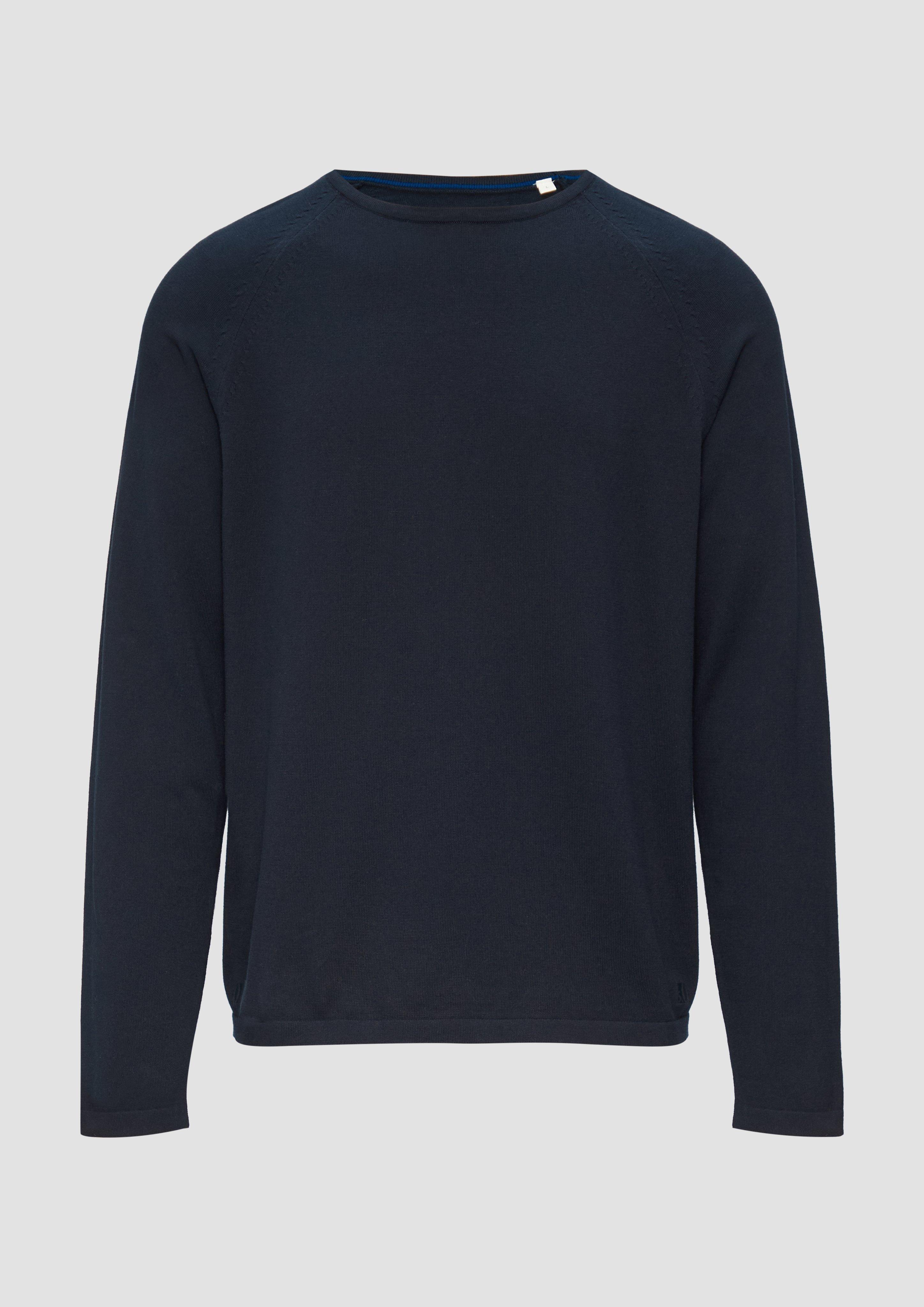 Thumbnail - s.Oliver - Feinstrickpullover mit Raglanärmeln, Herren, blau