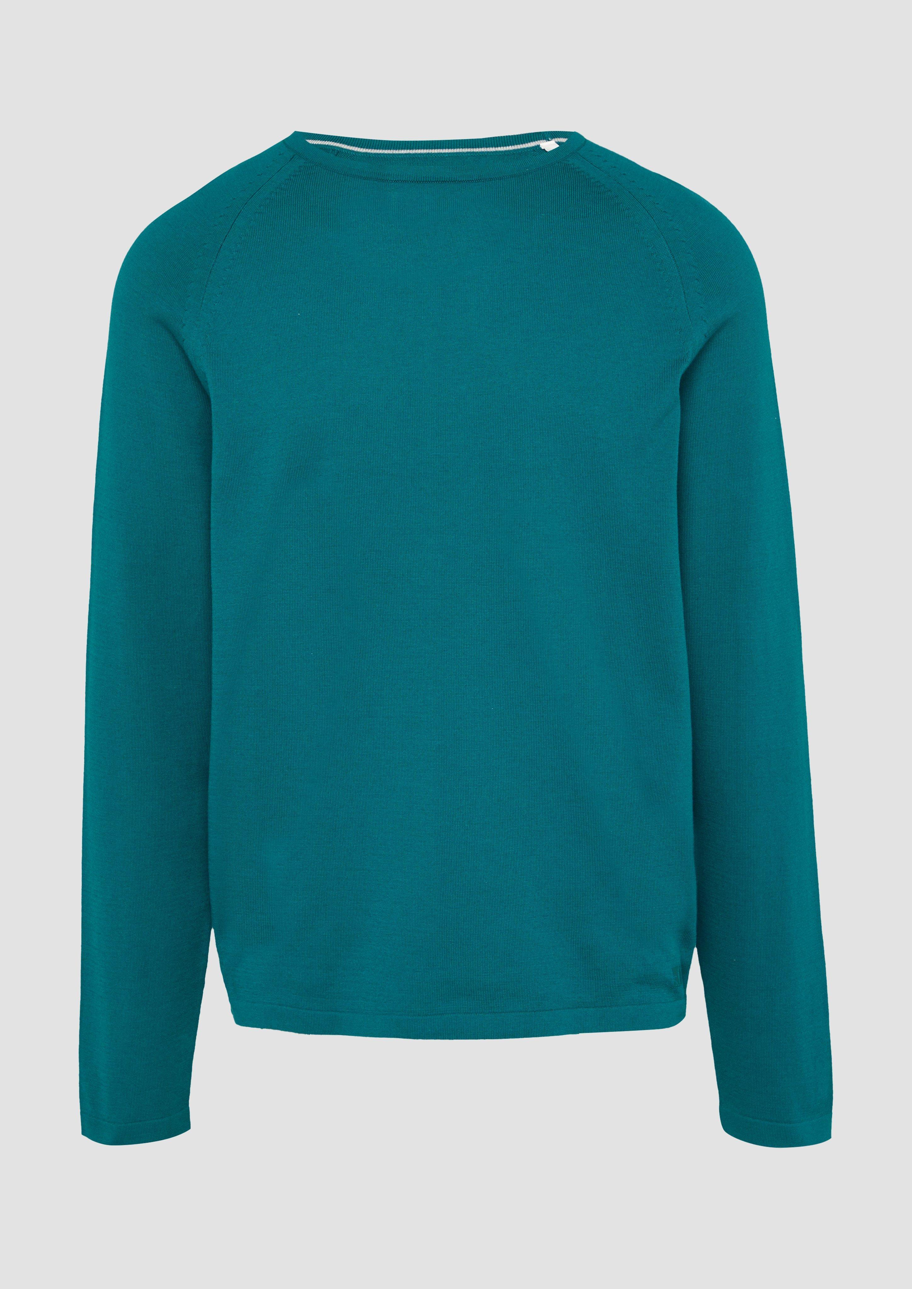 Thumbnail - s.Oliver - Feinstrickpullover mit Raglanärmeln, Herren, Blau