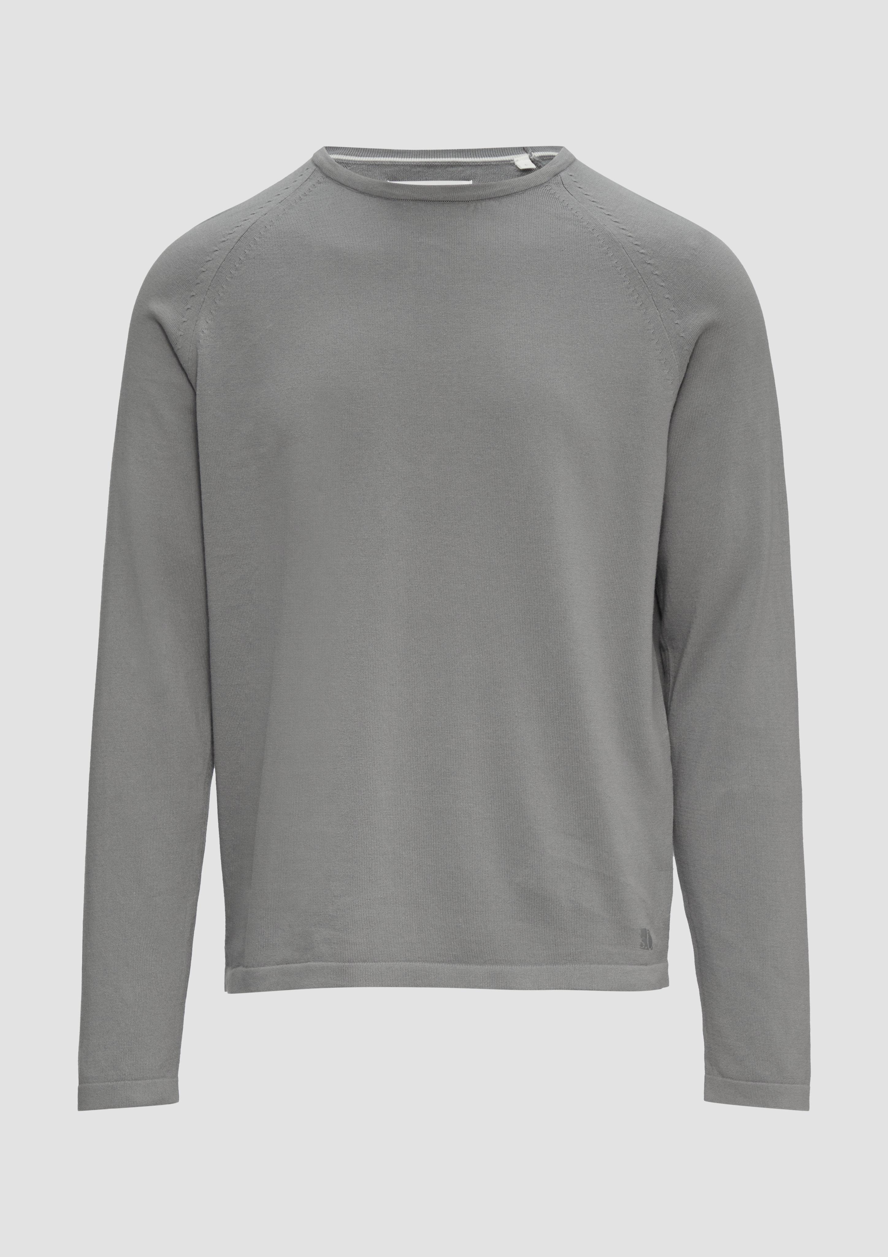 Thumbnail - s.Oliver - Feinstrickpullover mit Raglanärmeln, Herren, grau