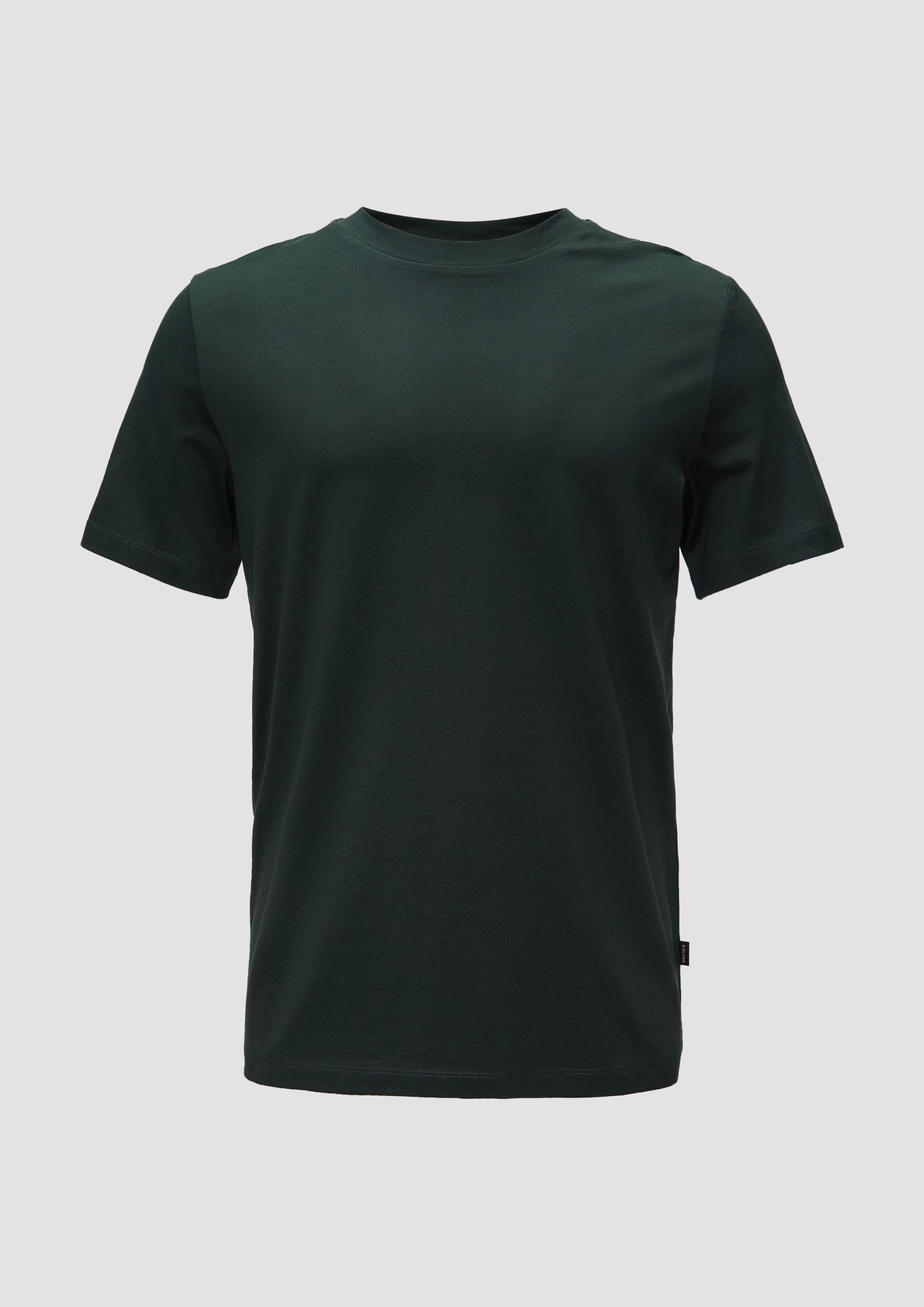 s.Oliver - T-Shirt im Slim Fit aus mercerisierter Baumwolle, Herren, grün