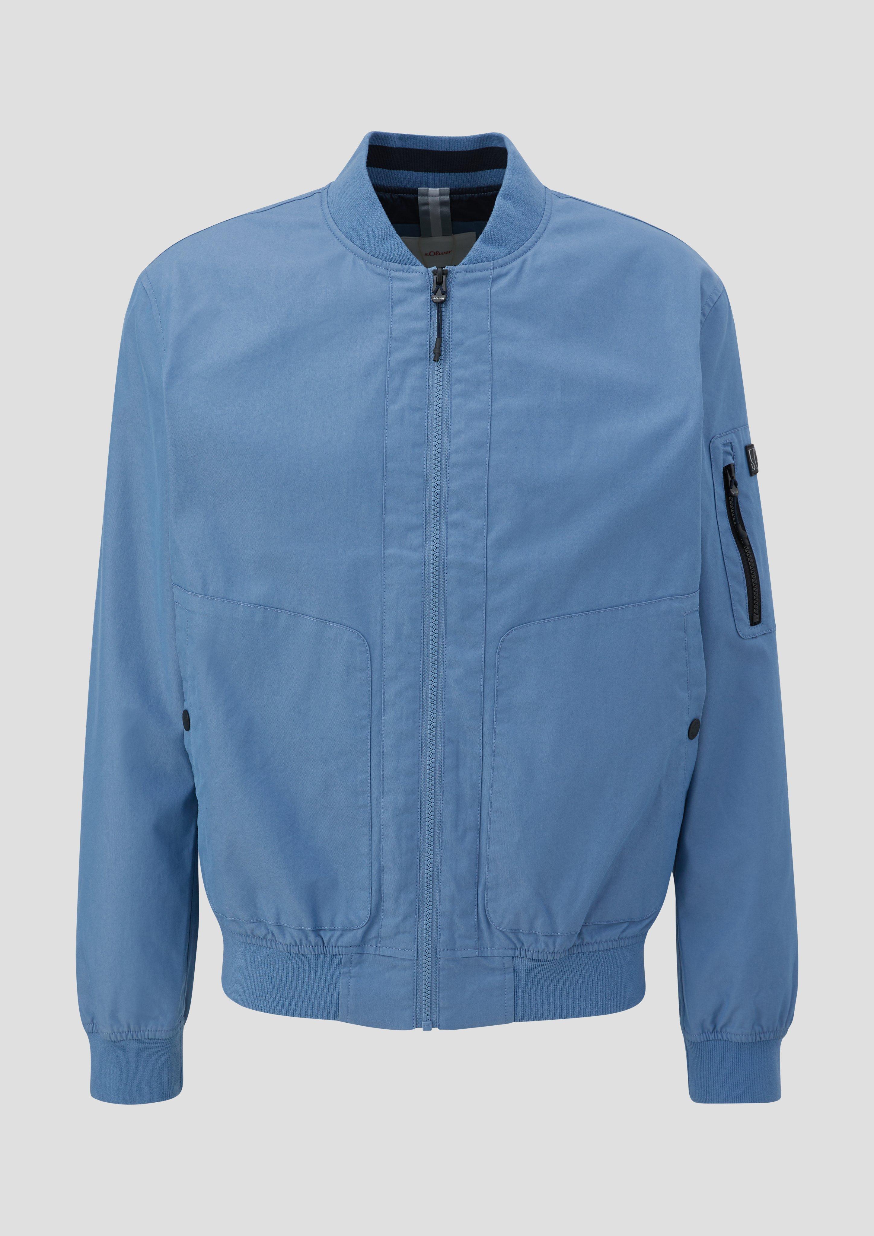 s.Oliver - Bomberjacke mit aufgesetzten Taschen, Herren, blau