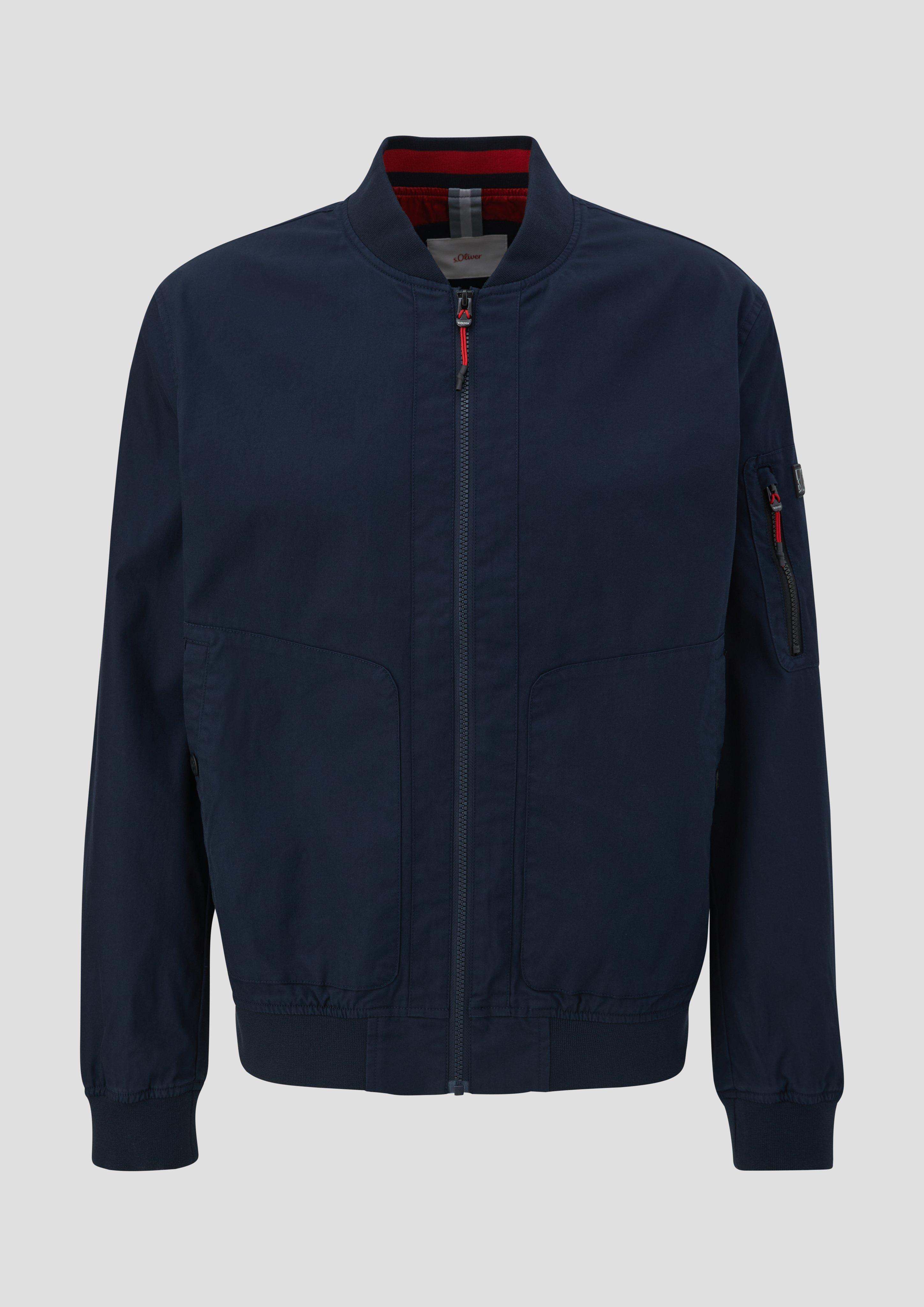 s.Oliver - Bomberjacke mit aufgesetzten Taschen, Herren, blau