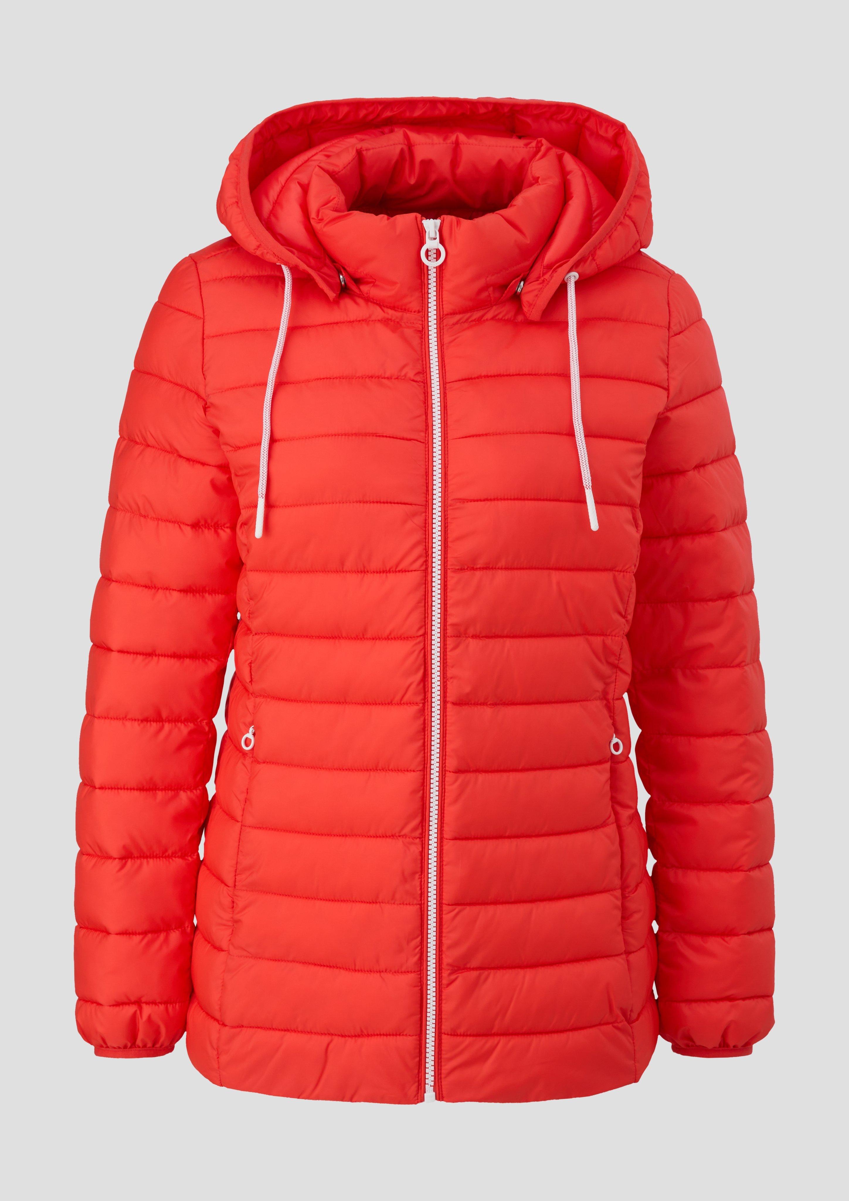 s.Oliver - Leichte Steppjacke mit abnehmbarer Kapuze, Damen, Orange