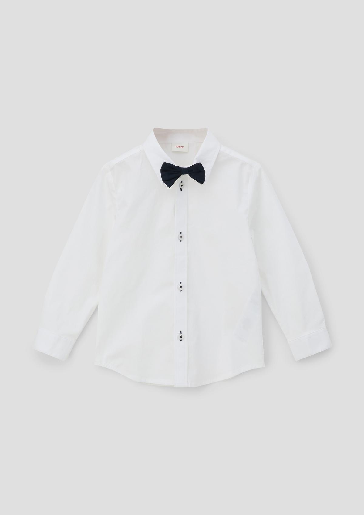s.Oliver Poplin shirt with a detachable bow tie