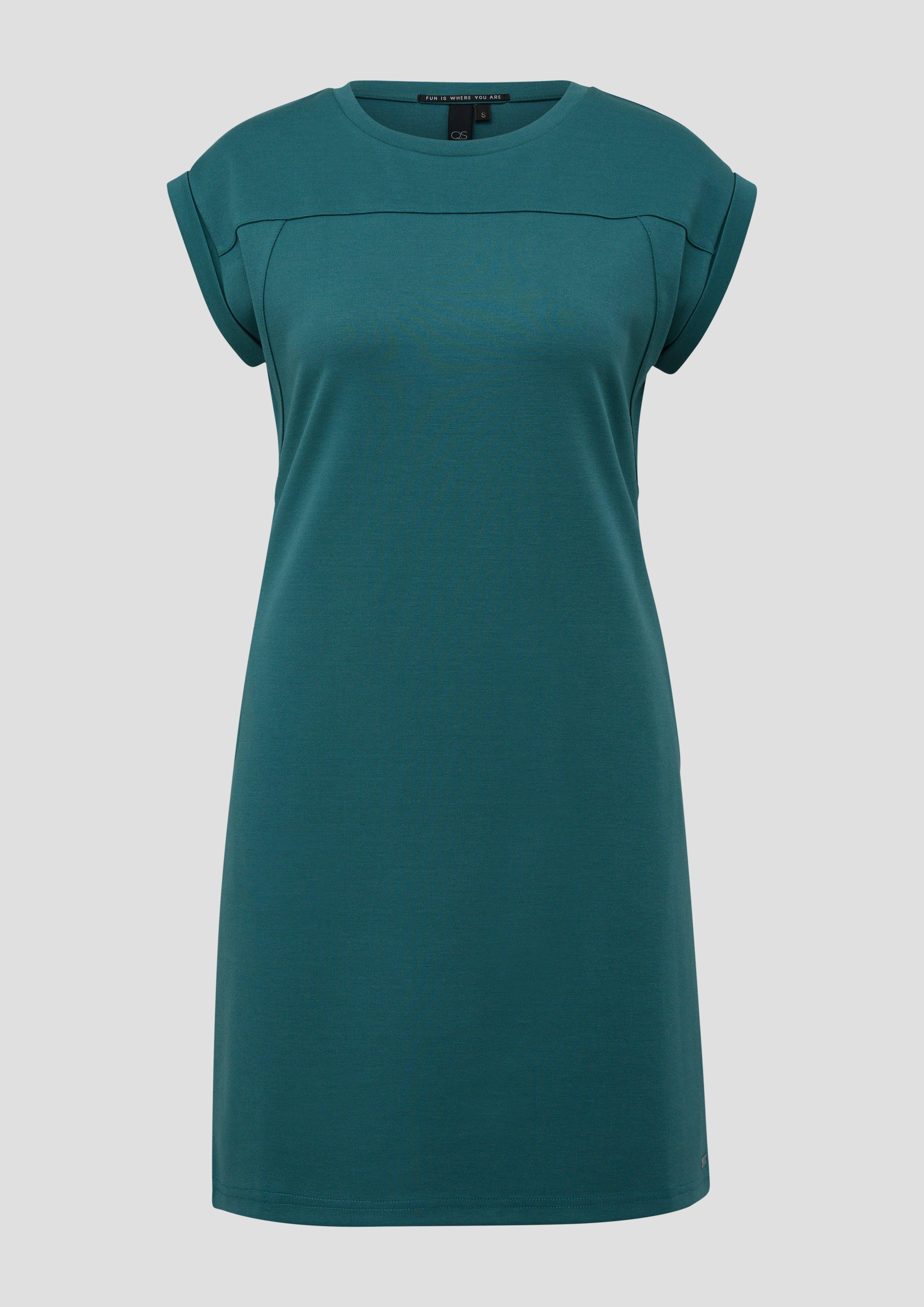 QS - Kleid aus Interlockjersey, Damen, Blau