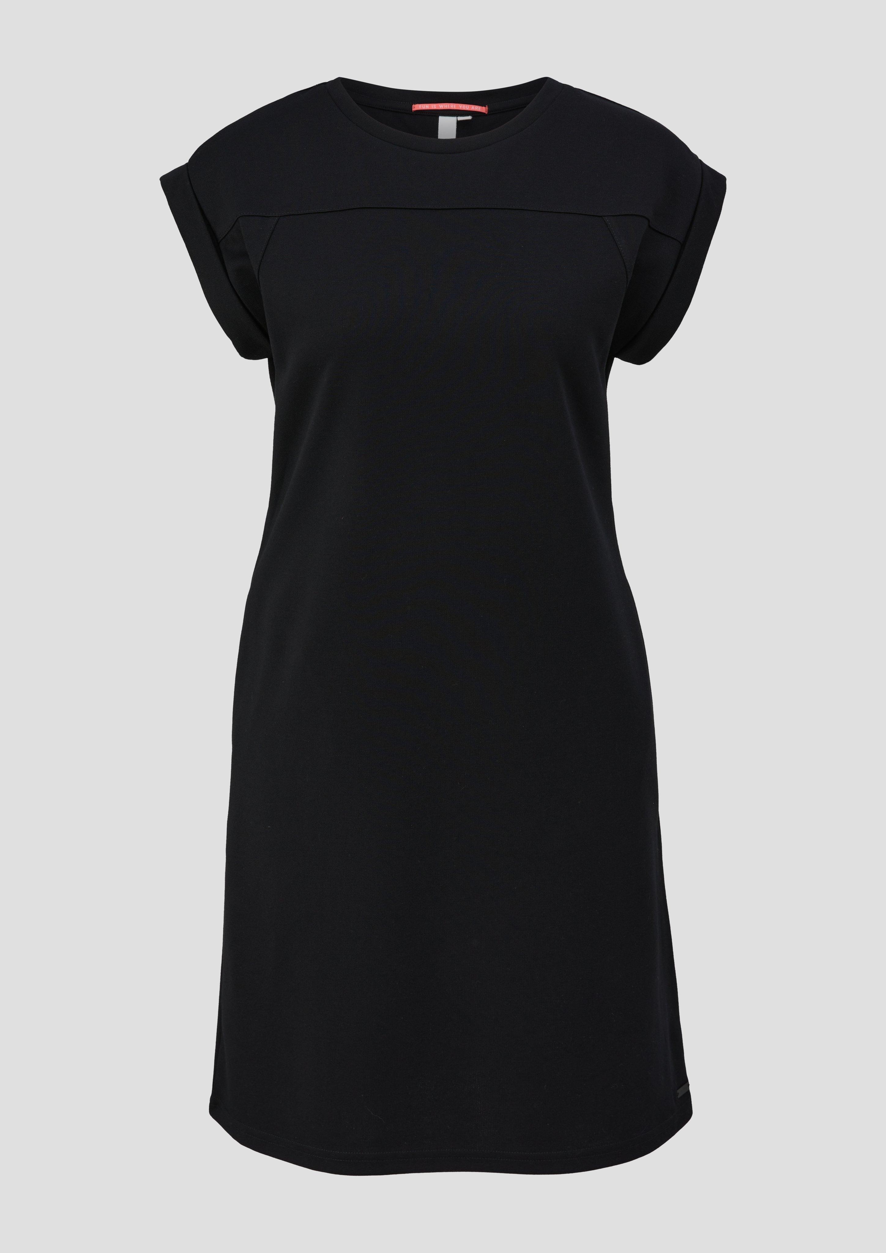 QS - Kleid aus Interlockjersey, Damen, schwarz