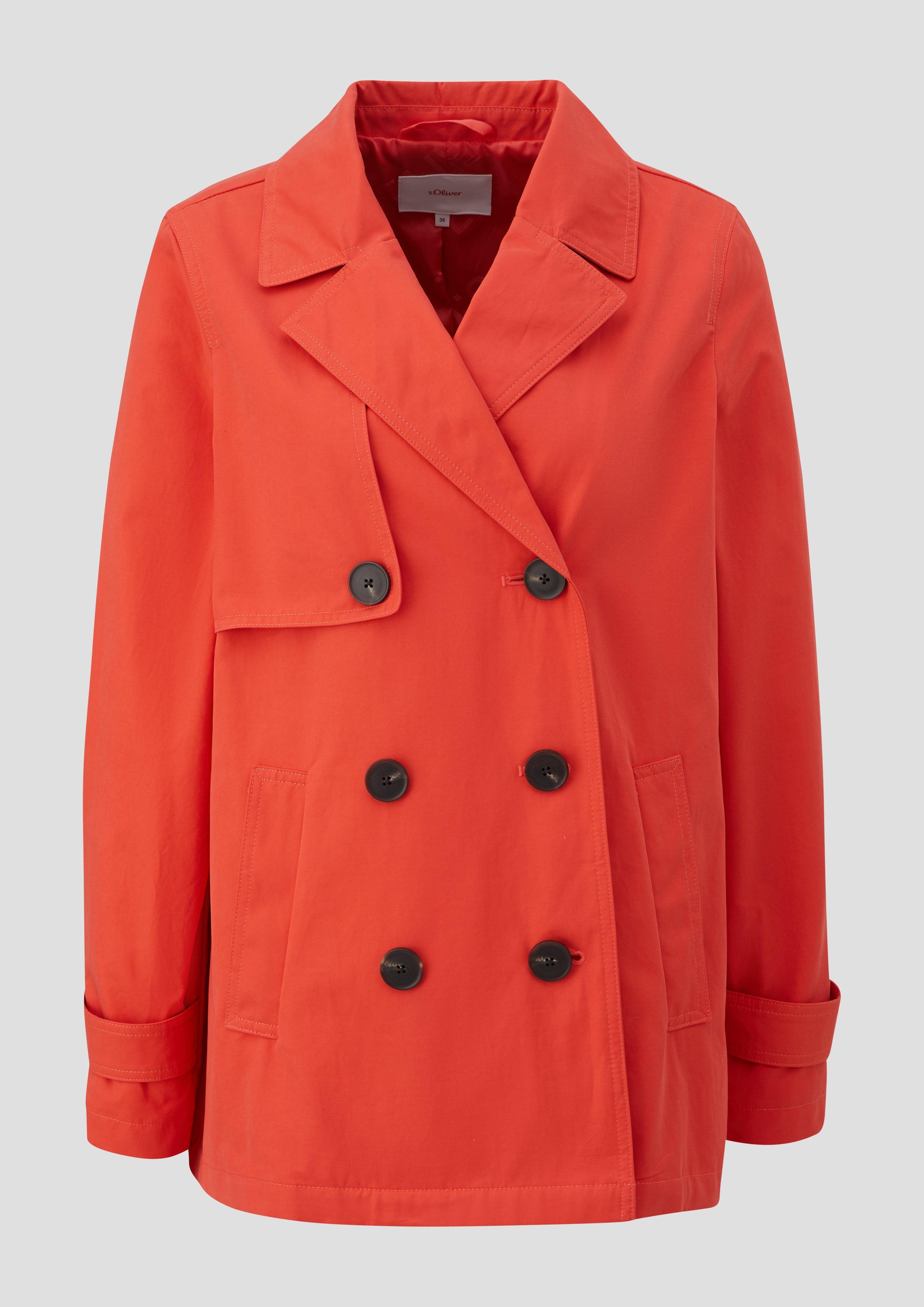 Cotton blend pea coat - bright orange | s.Oliver Cotton blend pea coat - bright orange | s.Oliver
