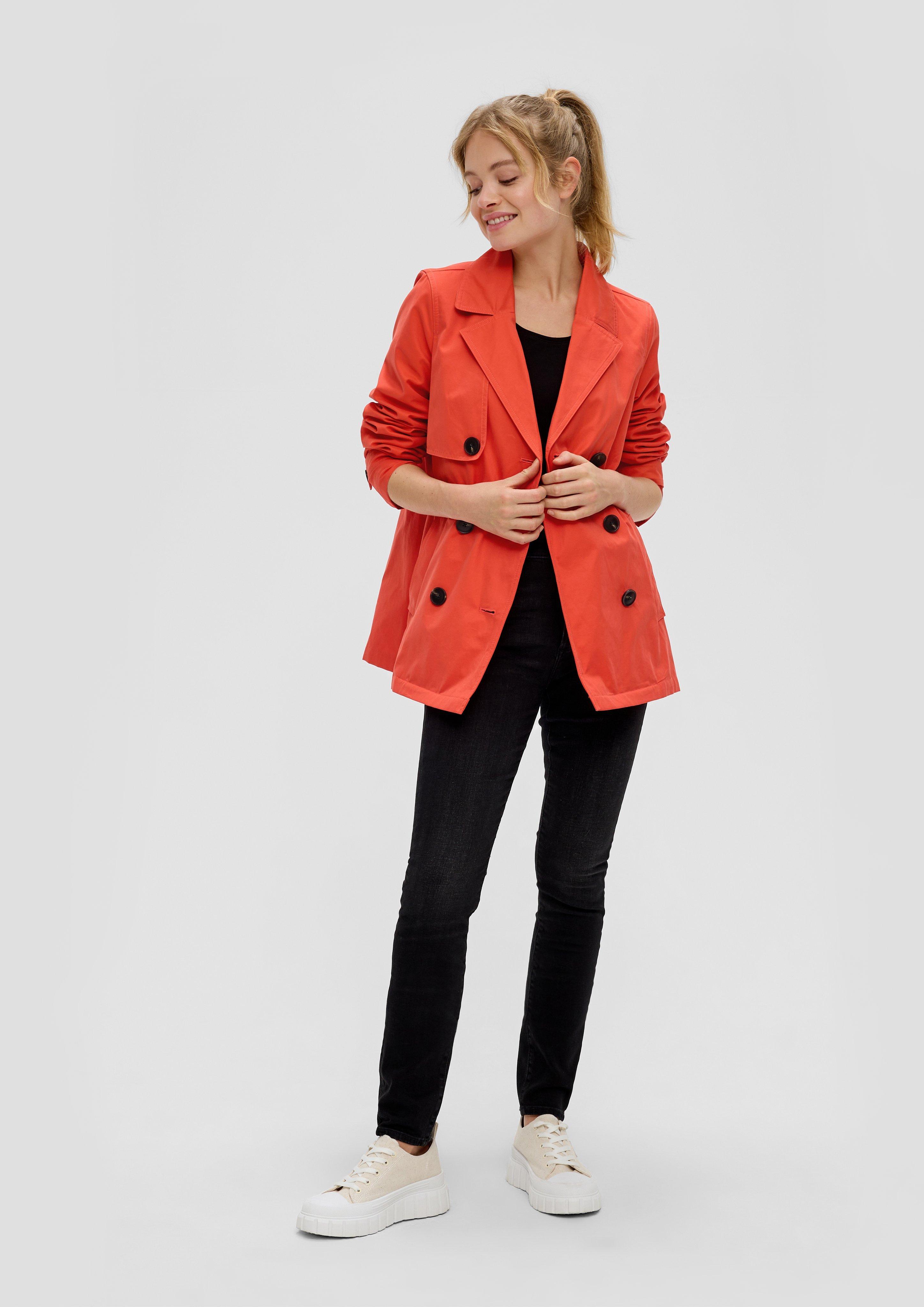 Cotton blend pea coat - bright orange | s.Oliver Cotton blend pea coat - bright orange | s.Oliver