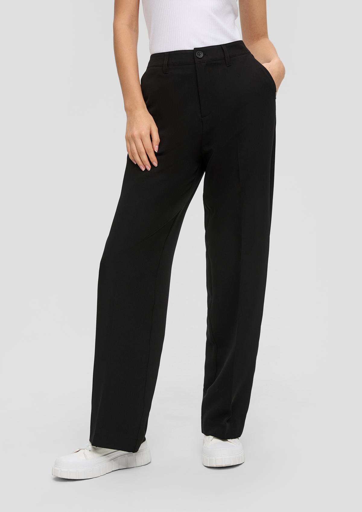 s.Oliver Stretch trousers with a wide leg