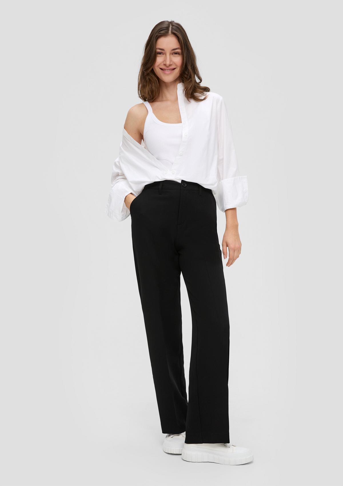 s.Oliver Stretch trousers with a wide leg