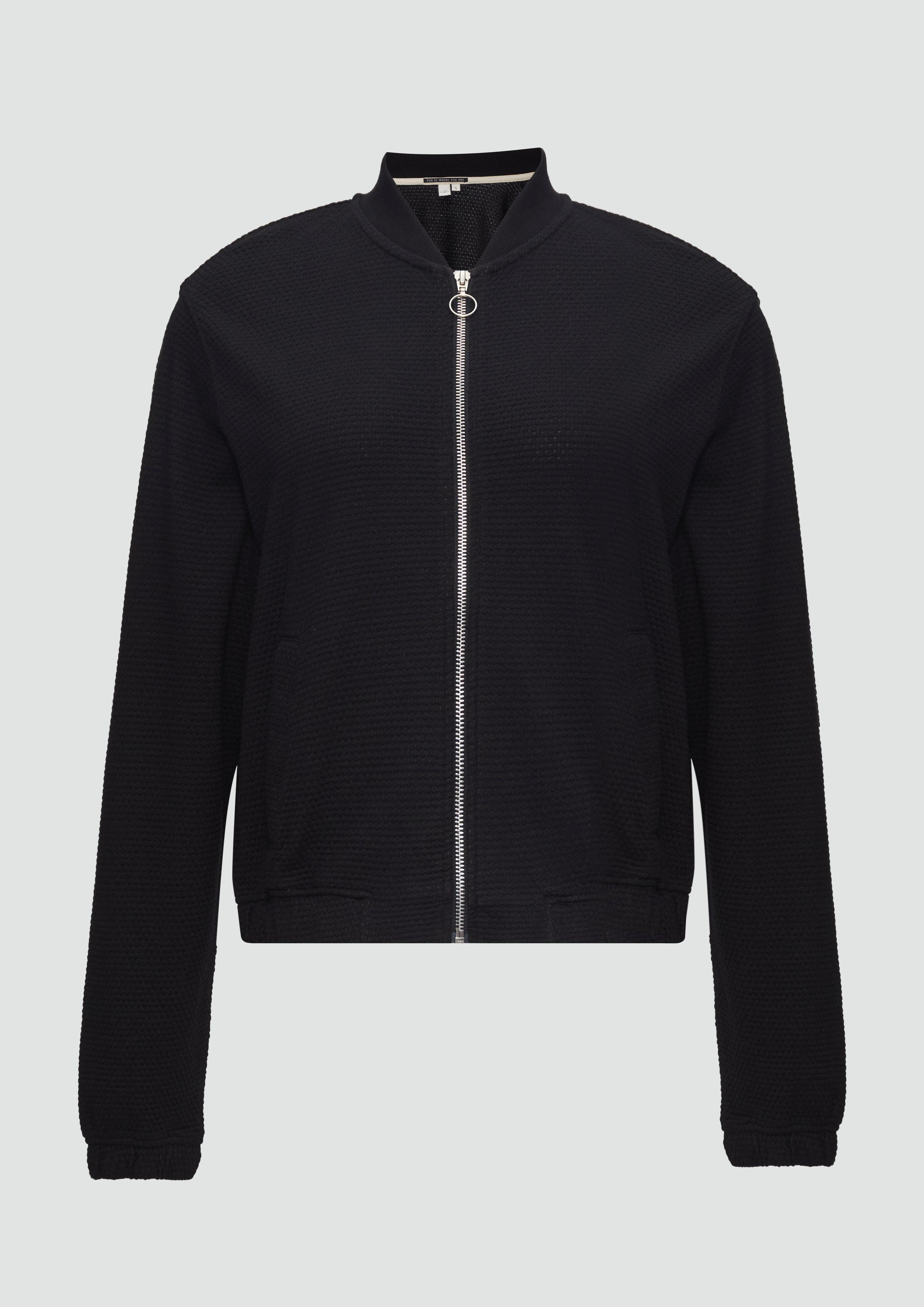 s.Oliver Strukturierter Sweat-Blouson aus Baumwollmix