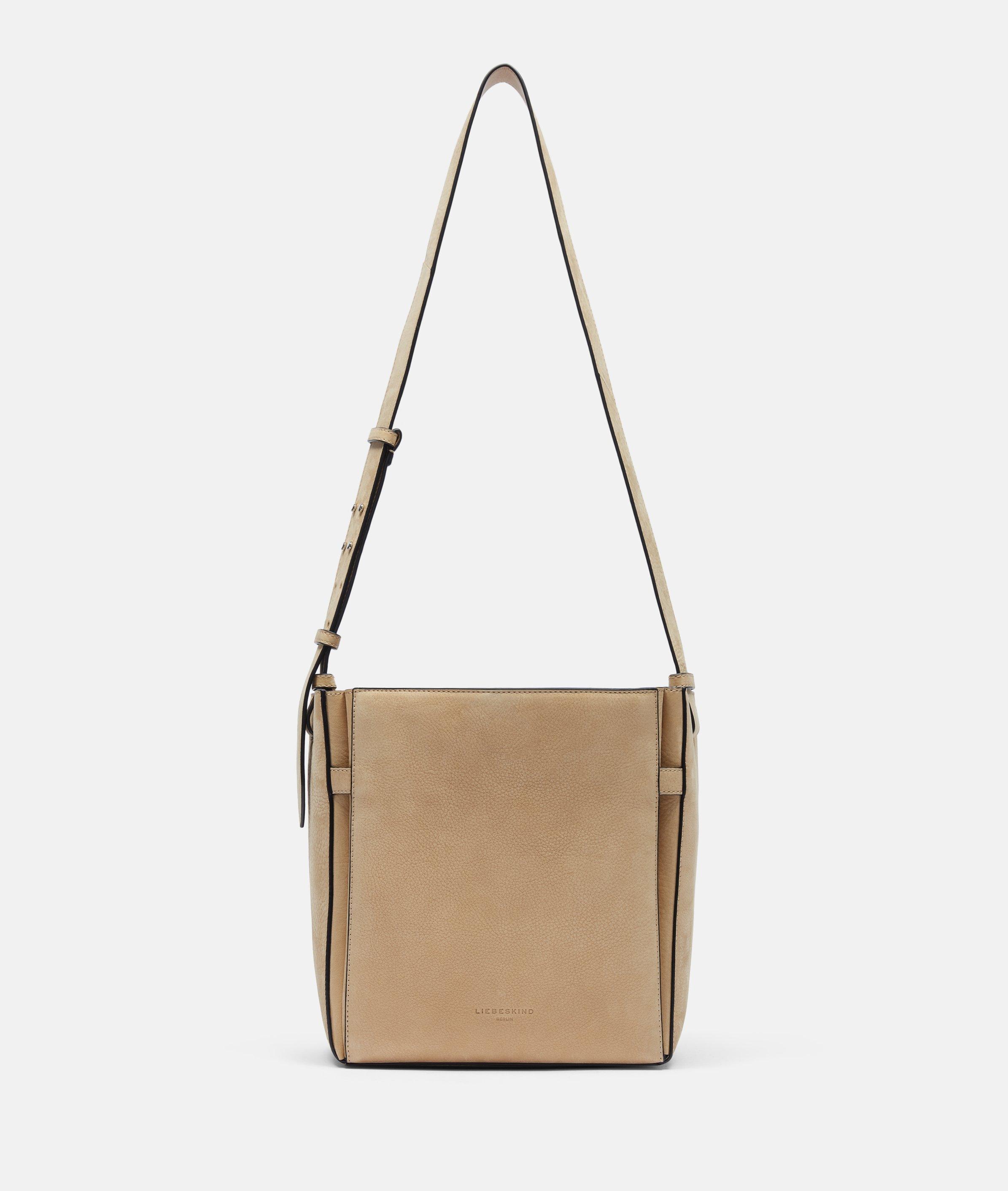 Liebeskind Berlin - Mittelgroße Ledertasche mit Magnetverschluss -  Beige