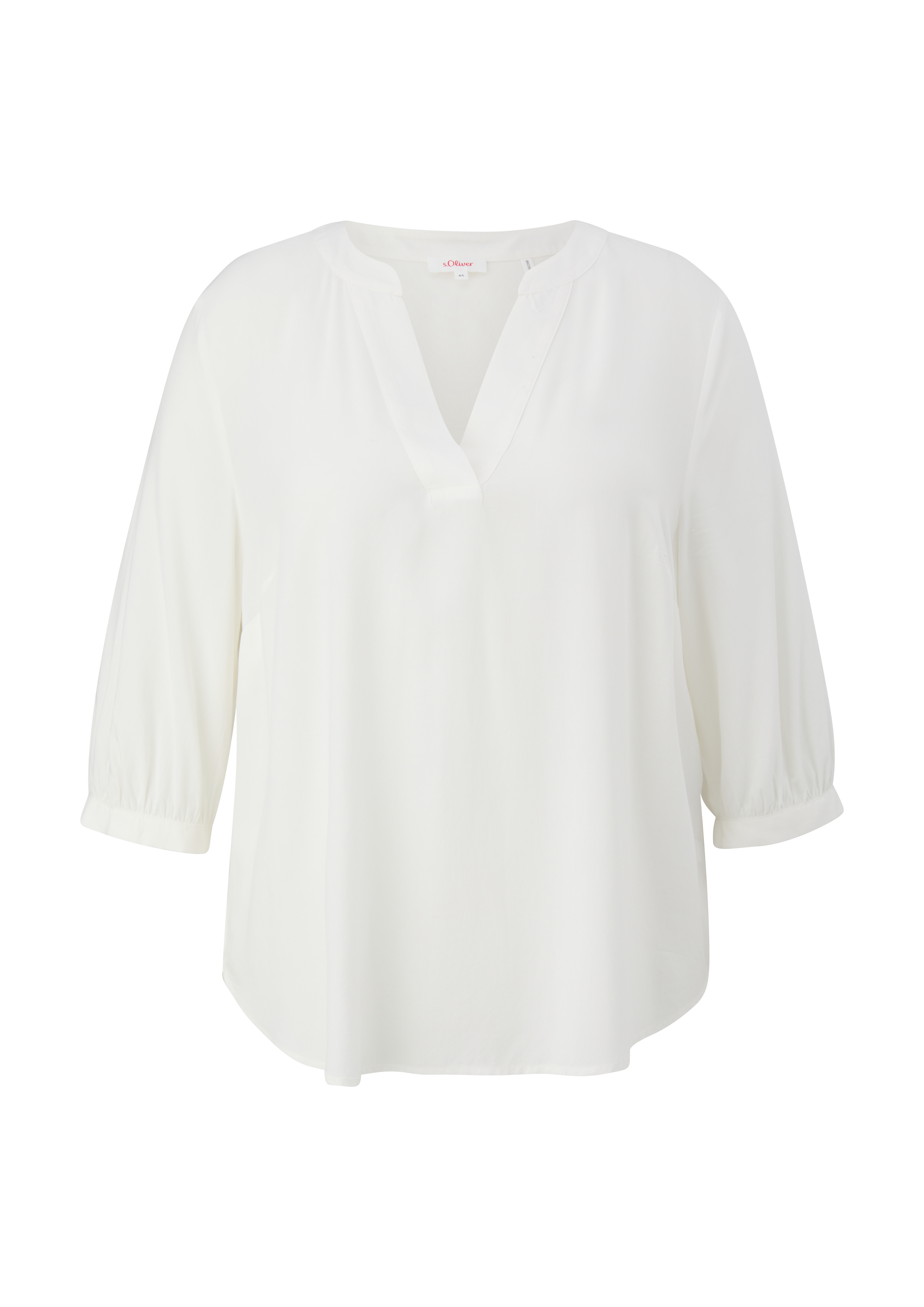 s.Oliver - Bluse aus Viskose mit 3/4-Ärmeln, Damen, creme