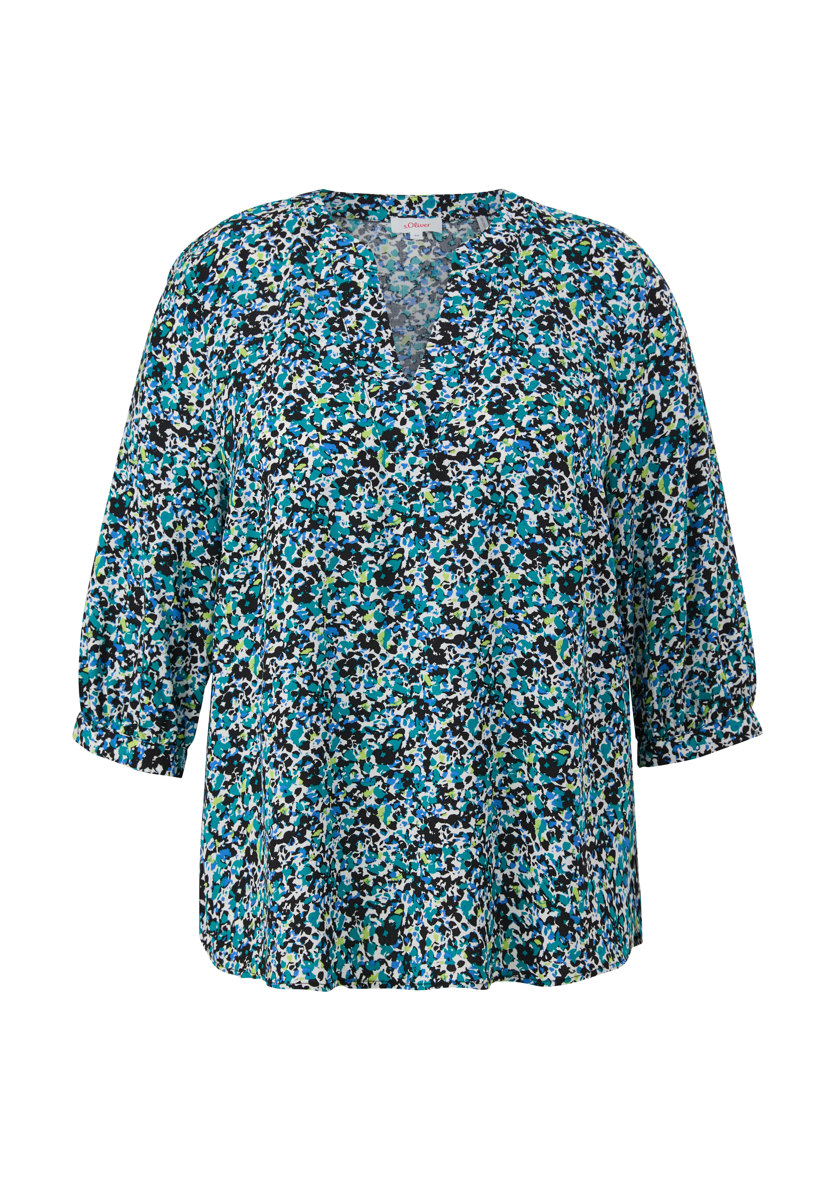 s.Oliver Bluse aus Viskose mit 3/4-Ärmeln