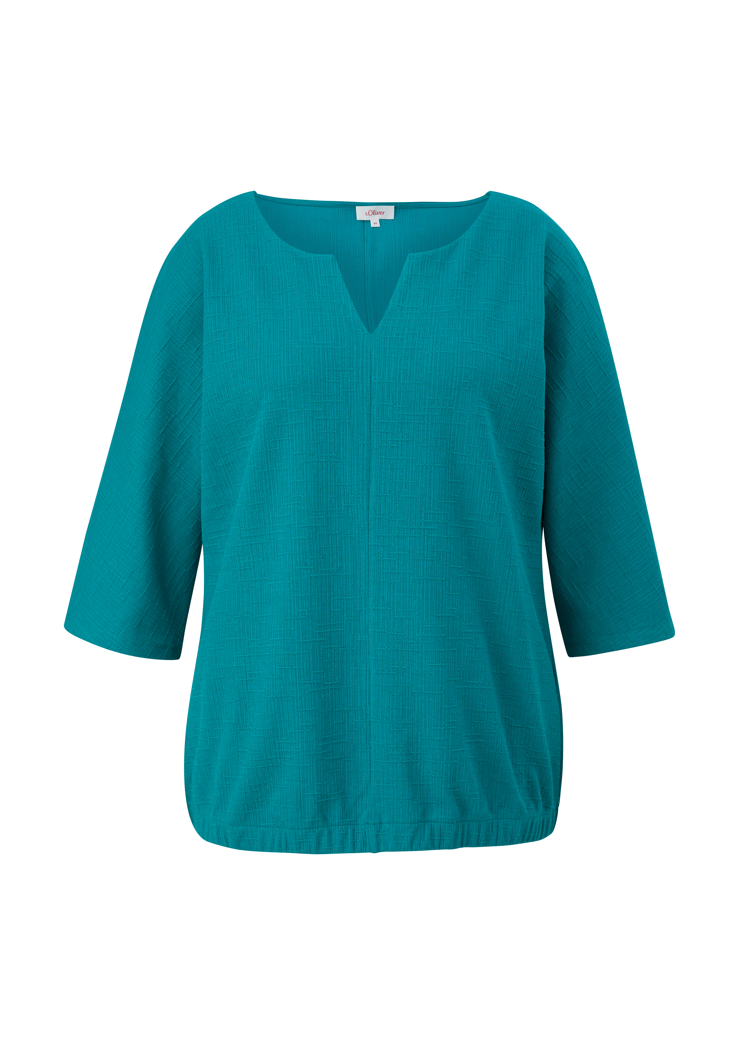 s.Oliver - O-Shape-Bluse mit bequemem Gummizug, Damen, Blau