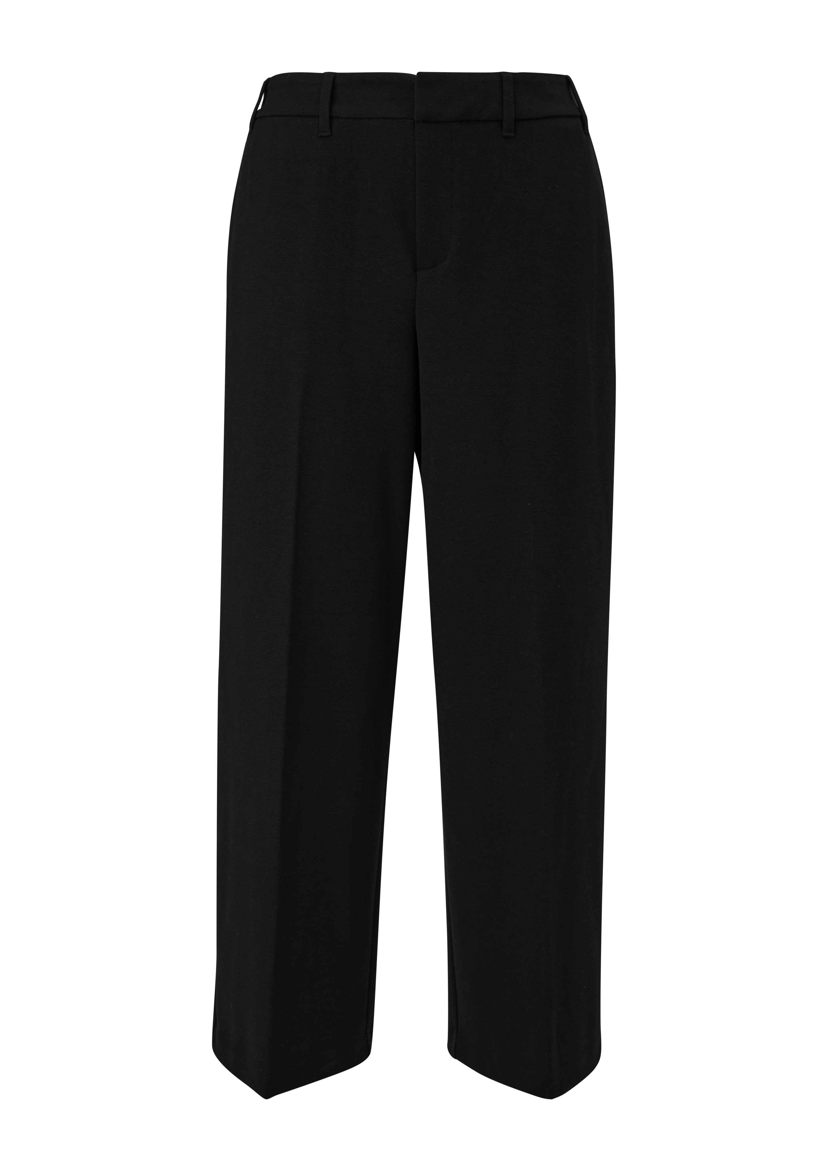 s.Oliver - Interlockjersey-Hose mit Wide Leg, Damen, schwarz